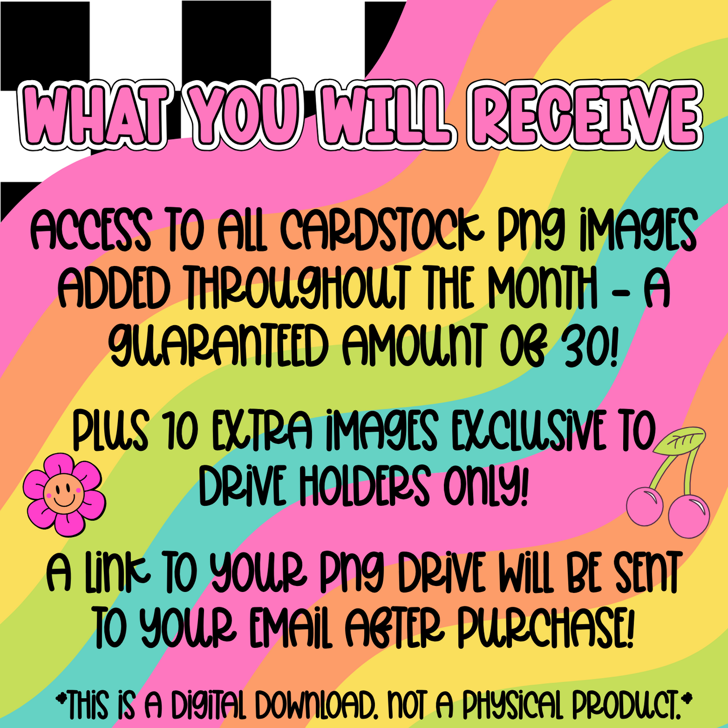 August 2025 Cardstock PNG Drive