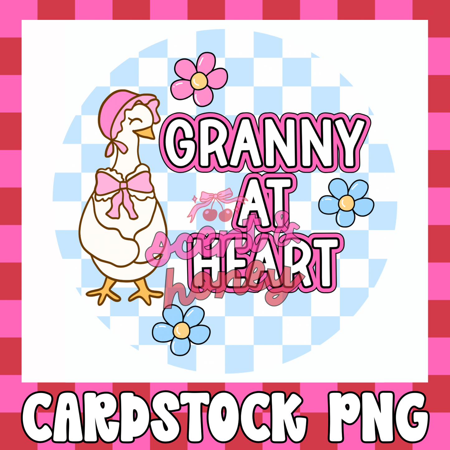 Granny At Heart Cardstock PNG