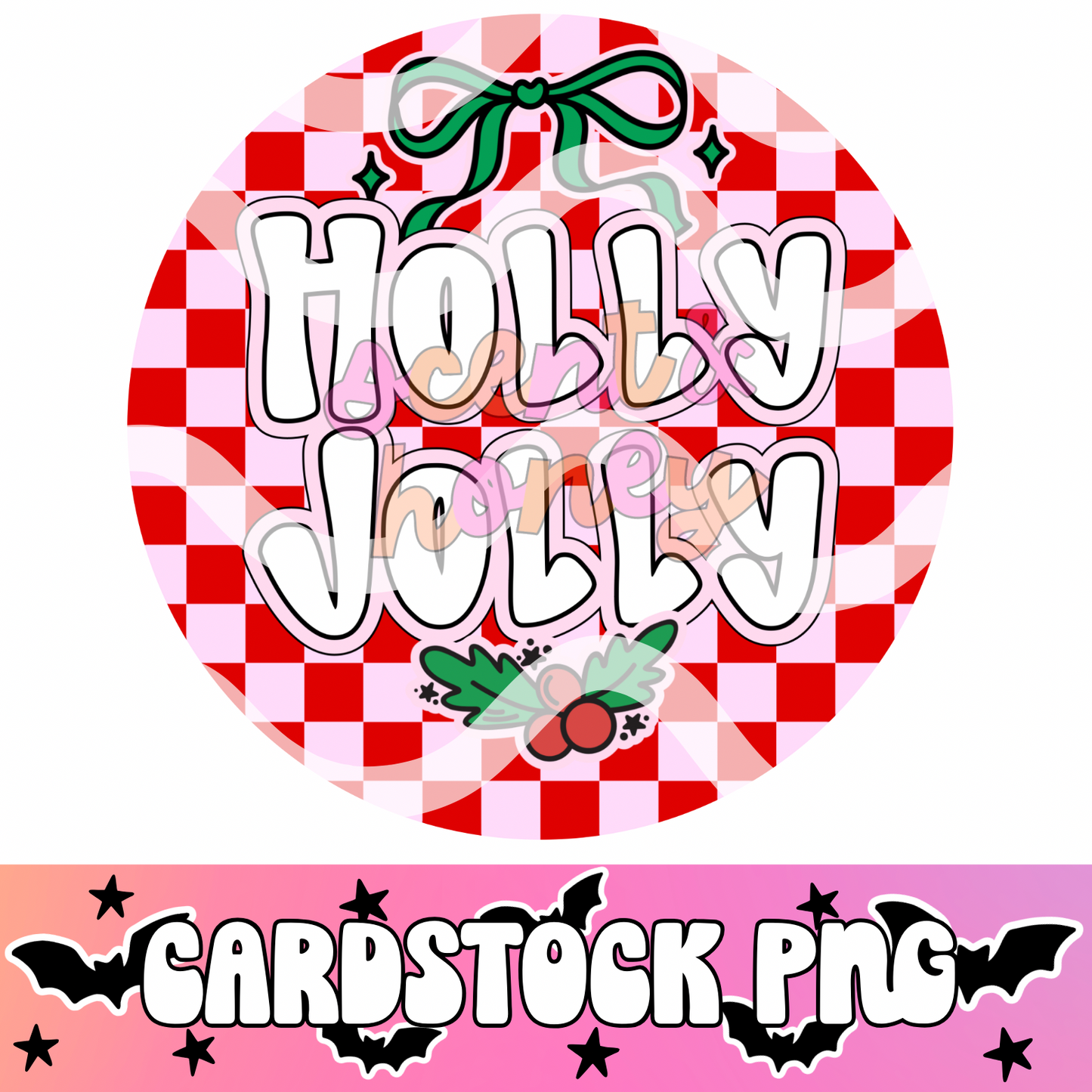 Holly Jolly Cardstock PNG