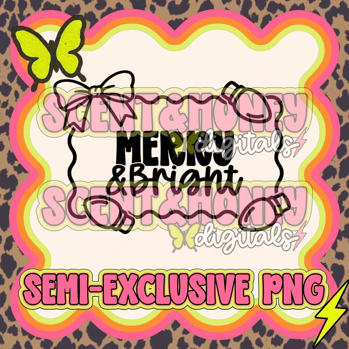 **SEMI-EXCLUSIVE** Merry & Bright Frame PNG