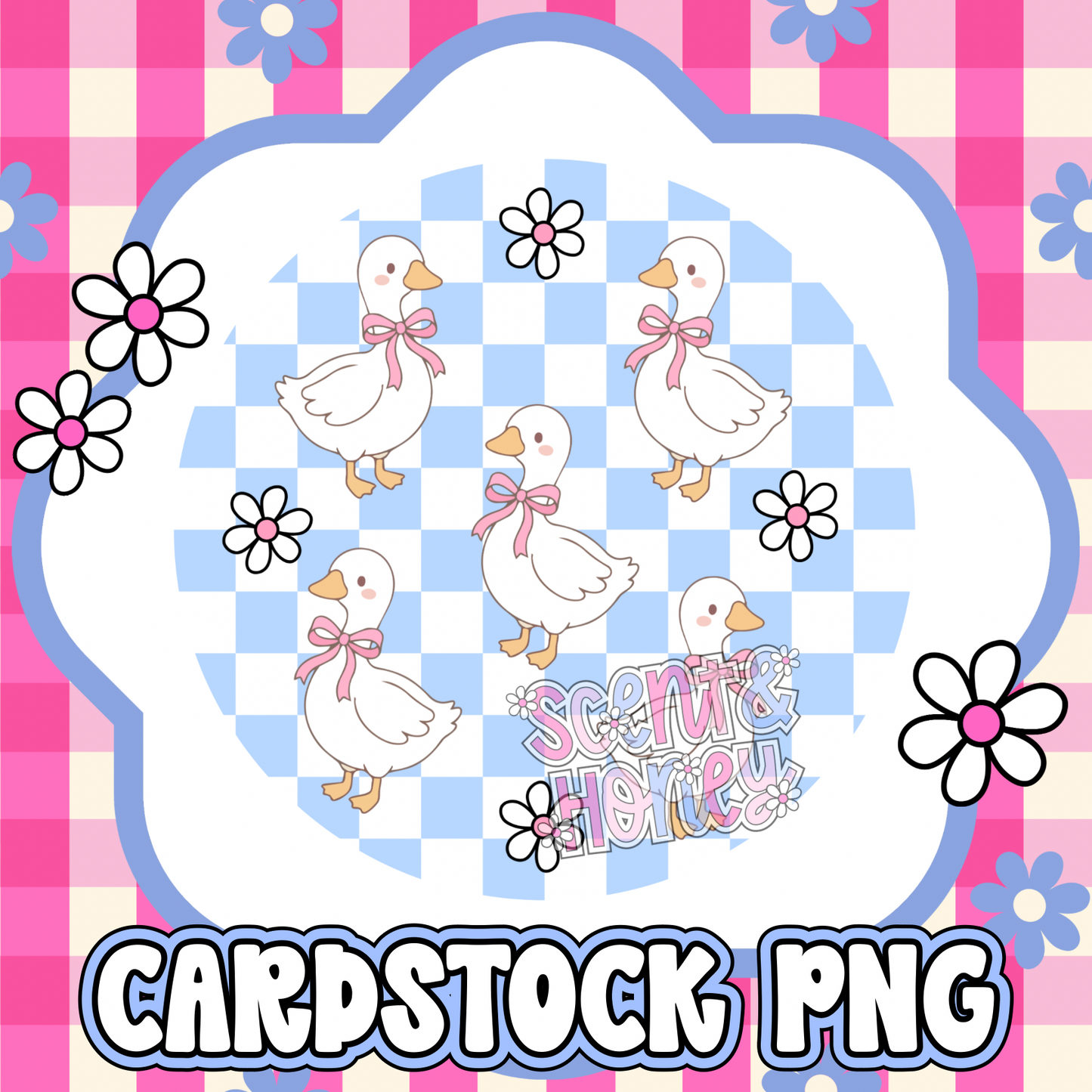 Goose Pattern Cardstock PNG