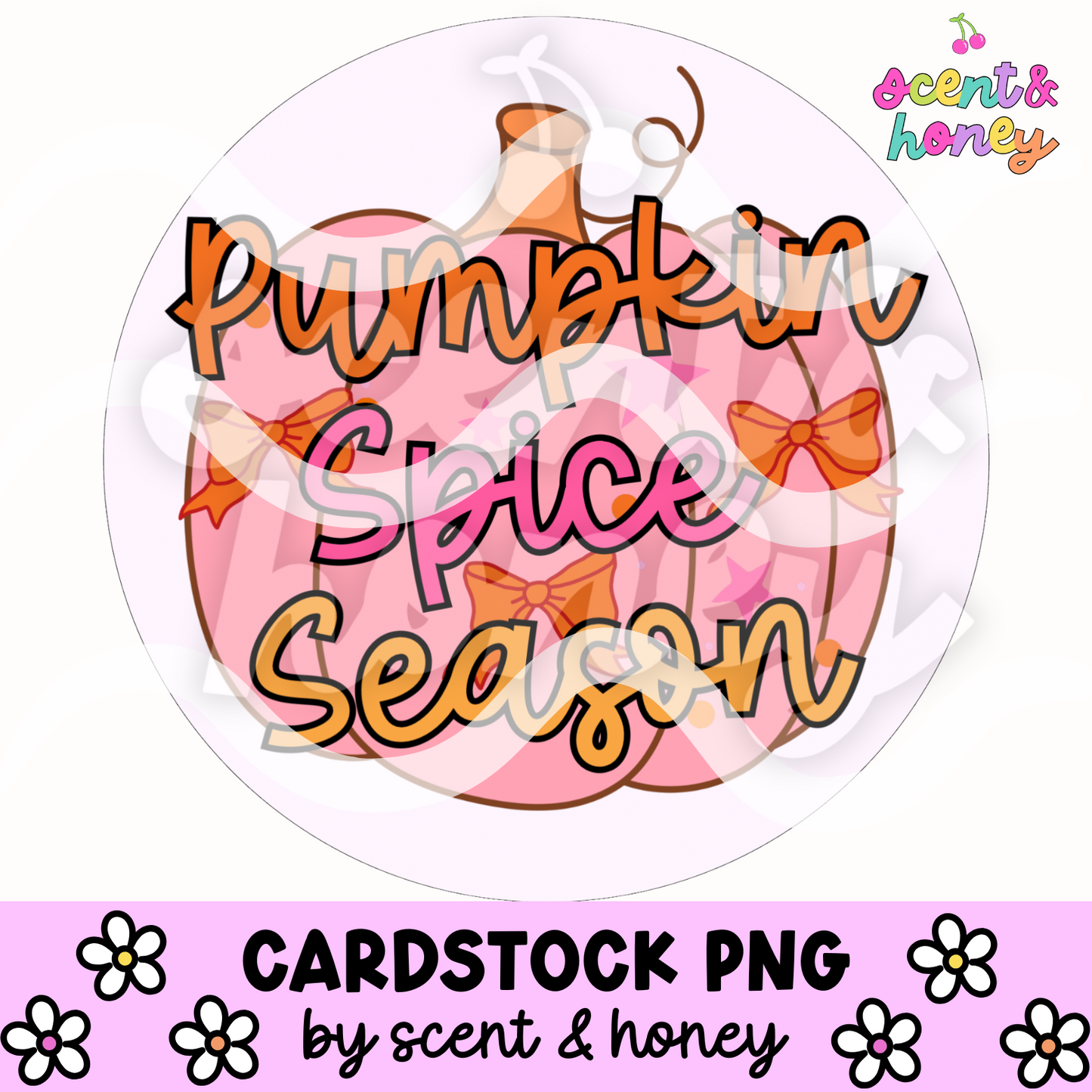Pumpkin Spice Season Cardstock PNG