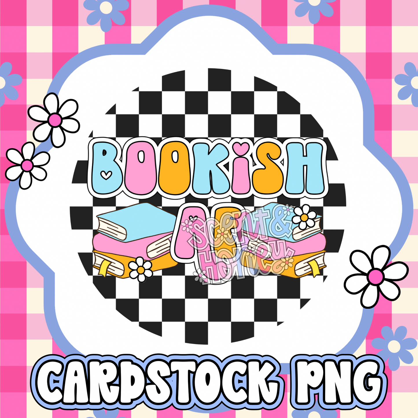 Bookish AF Cardstock PNG
