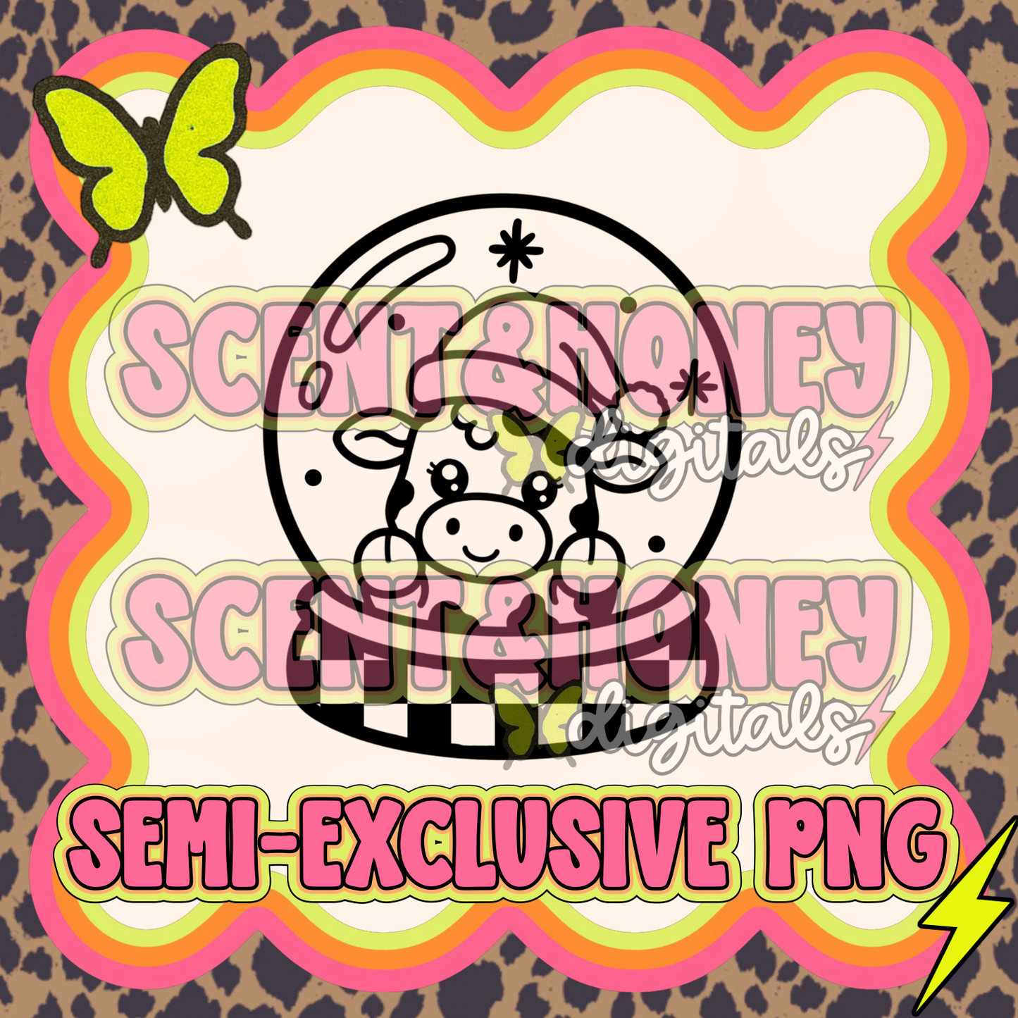 **SEMI-EXCLUSIVE** Cow Snowglobe PNG
