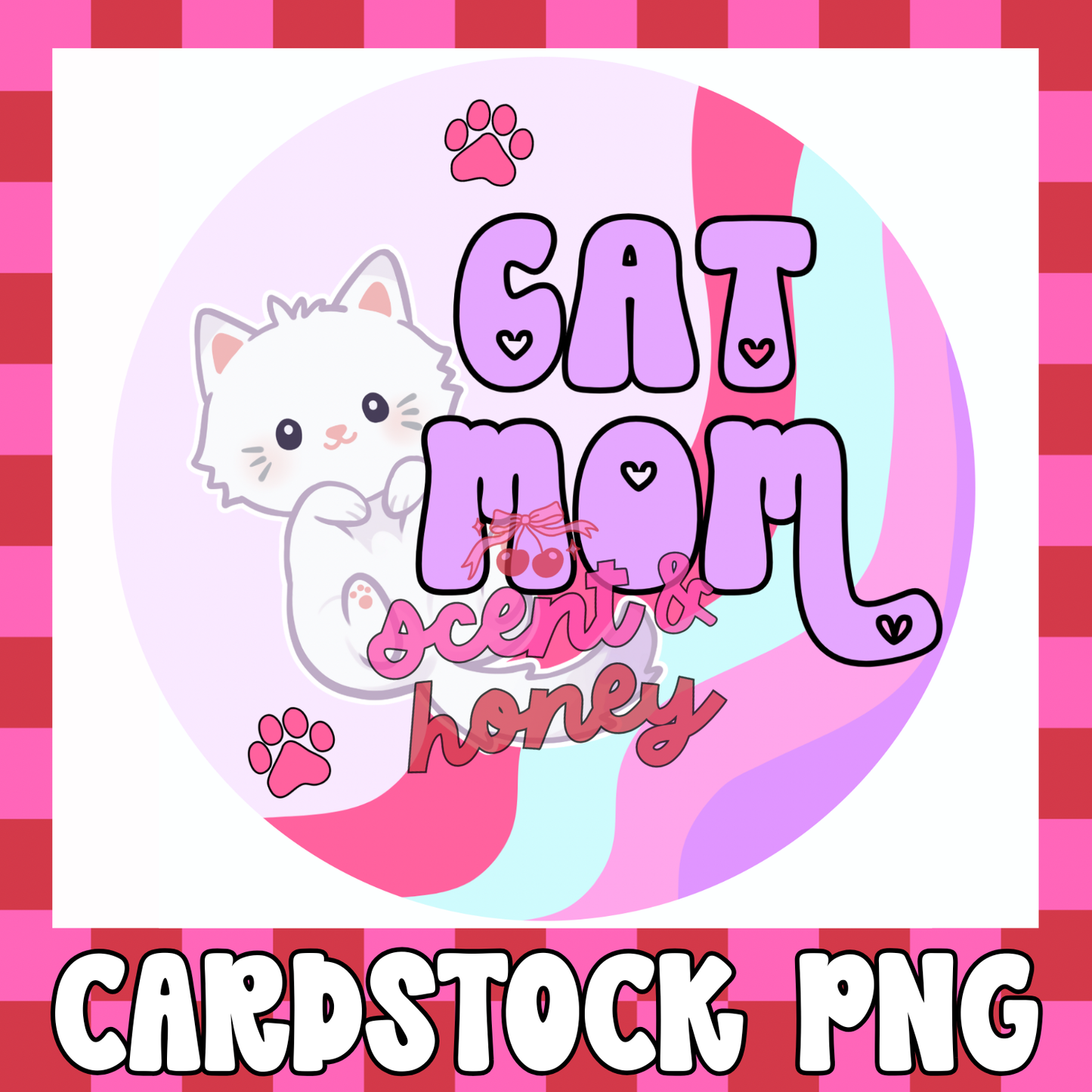 Cat Mom Cardstock PNG