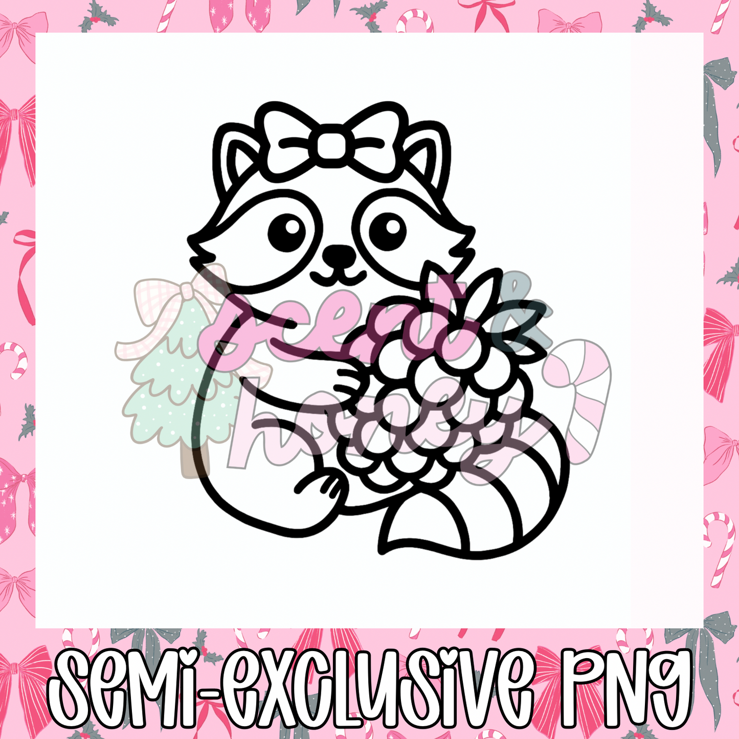 **SEMI-EXCLUSIVE** Raccoon with Raspberry PNG