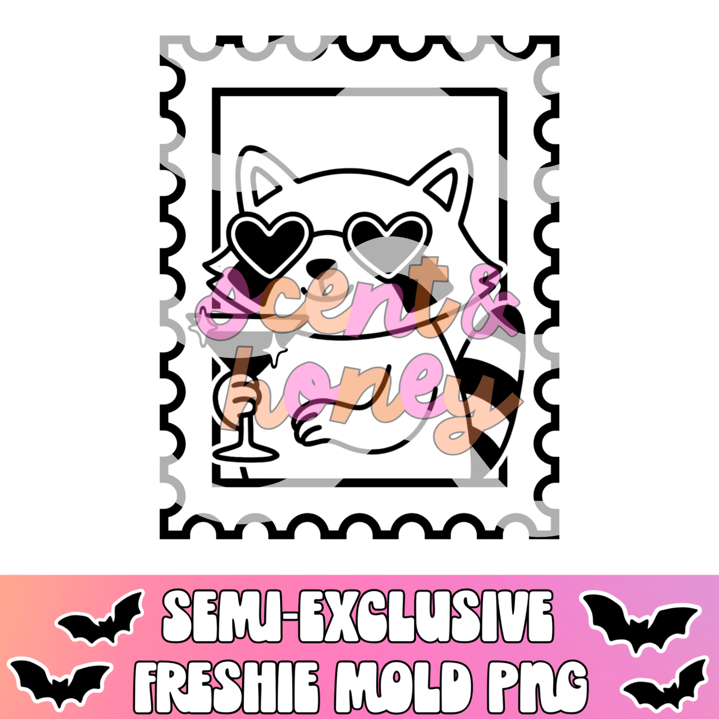**SEMI-EXCLUSIVE** Raccoon Martini Stamp PNG