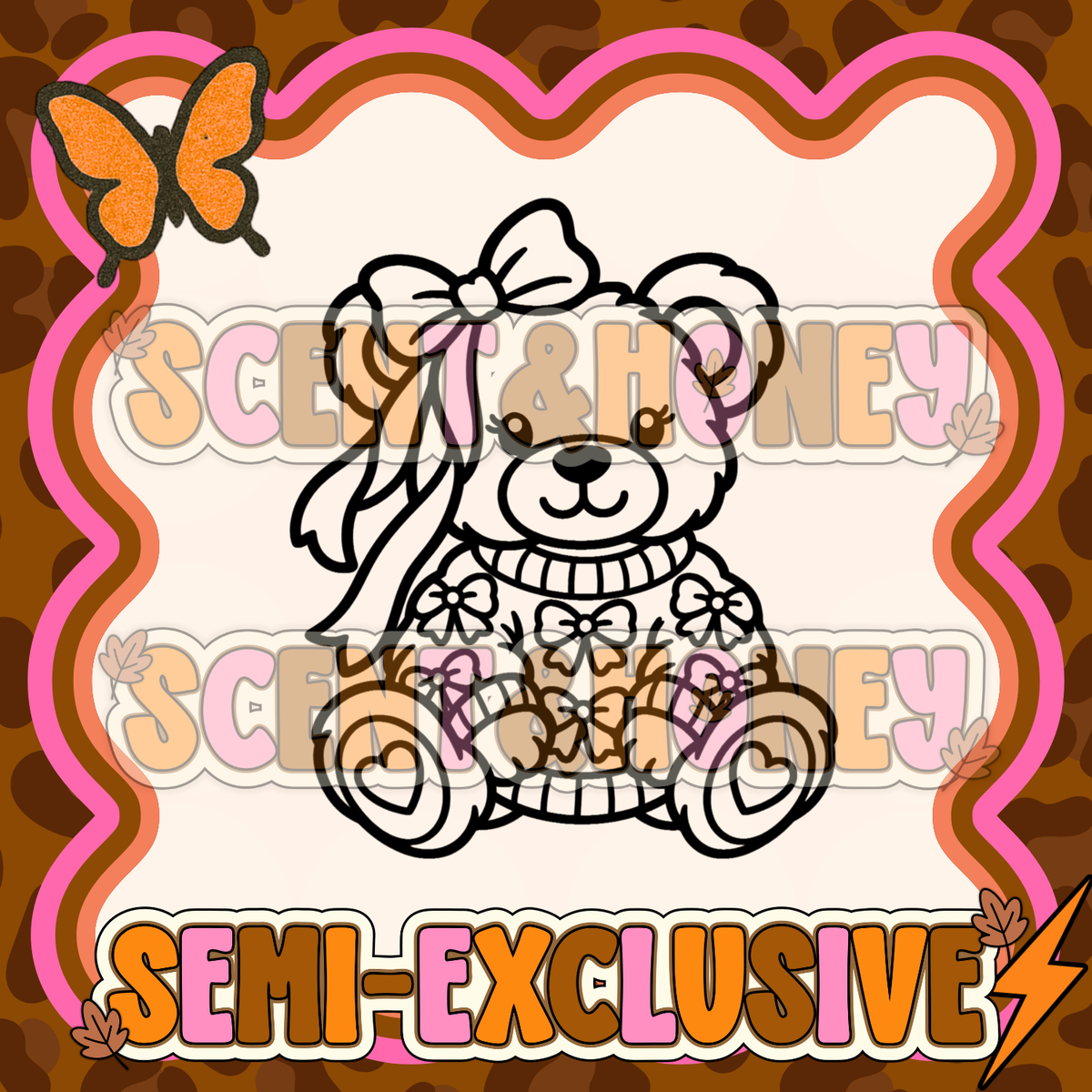 **SEMI-EXCLUSIVE** Bear in Bow Sweater PNG
