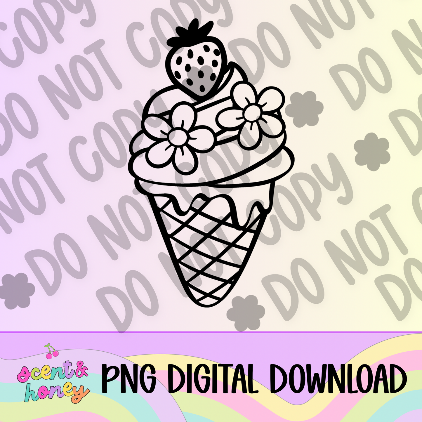 Strawberry Ice Cream PNG Download