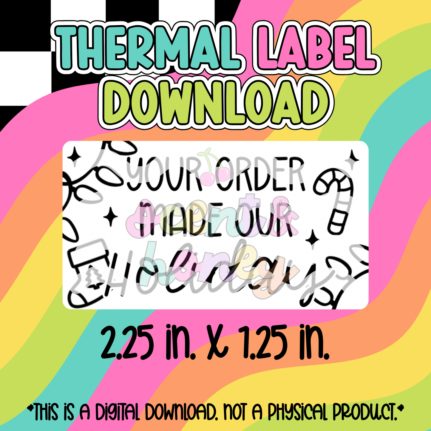 Holiday Thermal Label