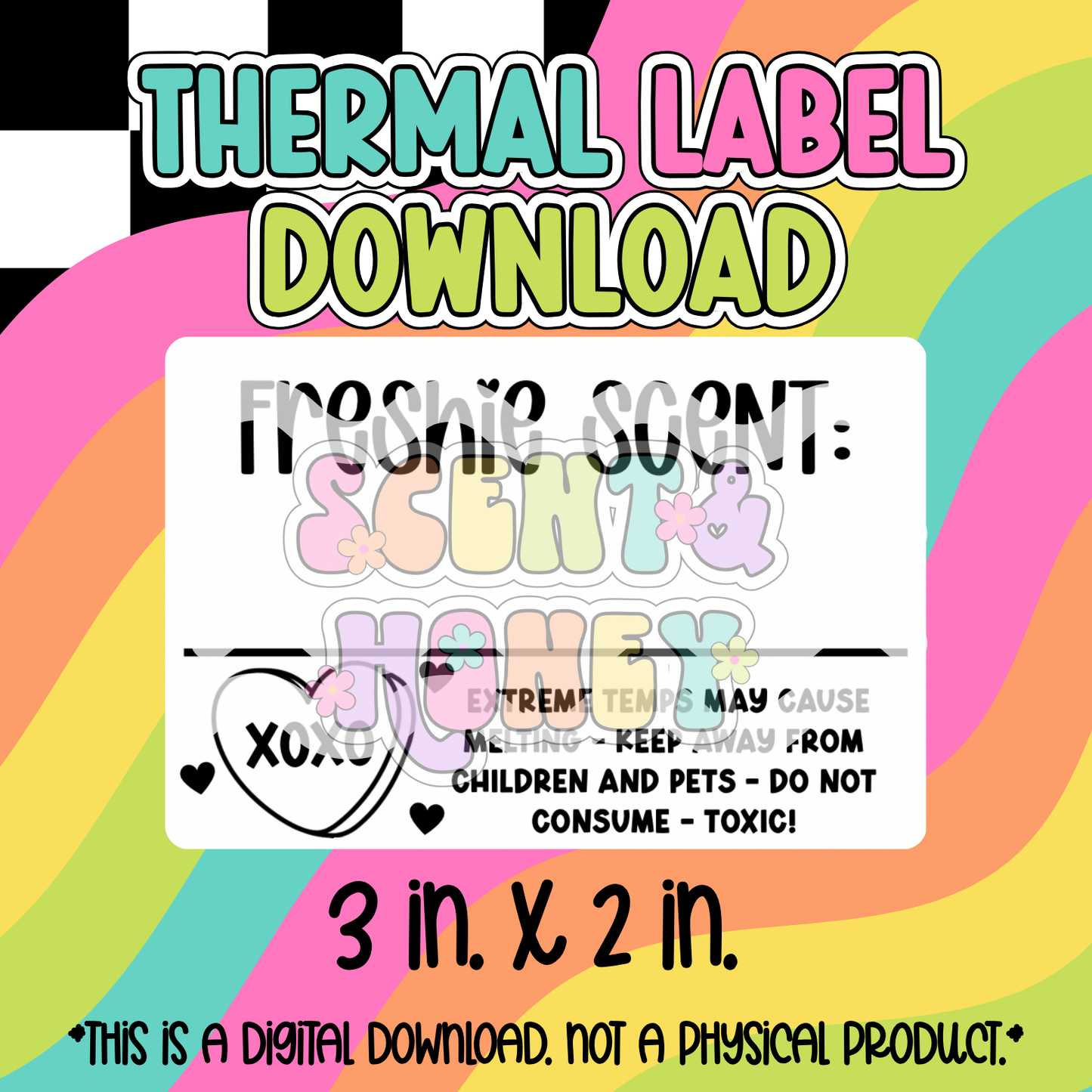Freshie Scent (xoxo) Thermal Label
