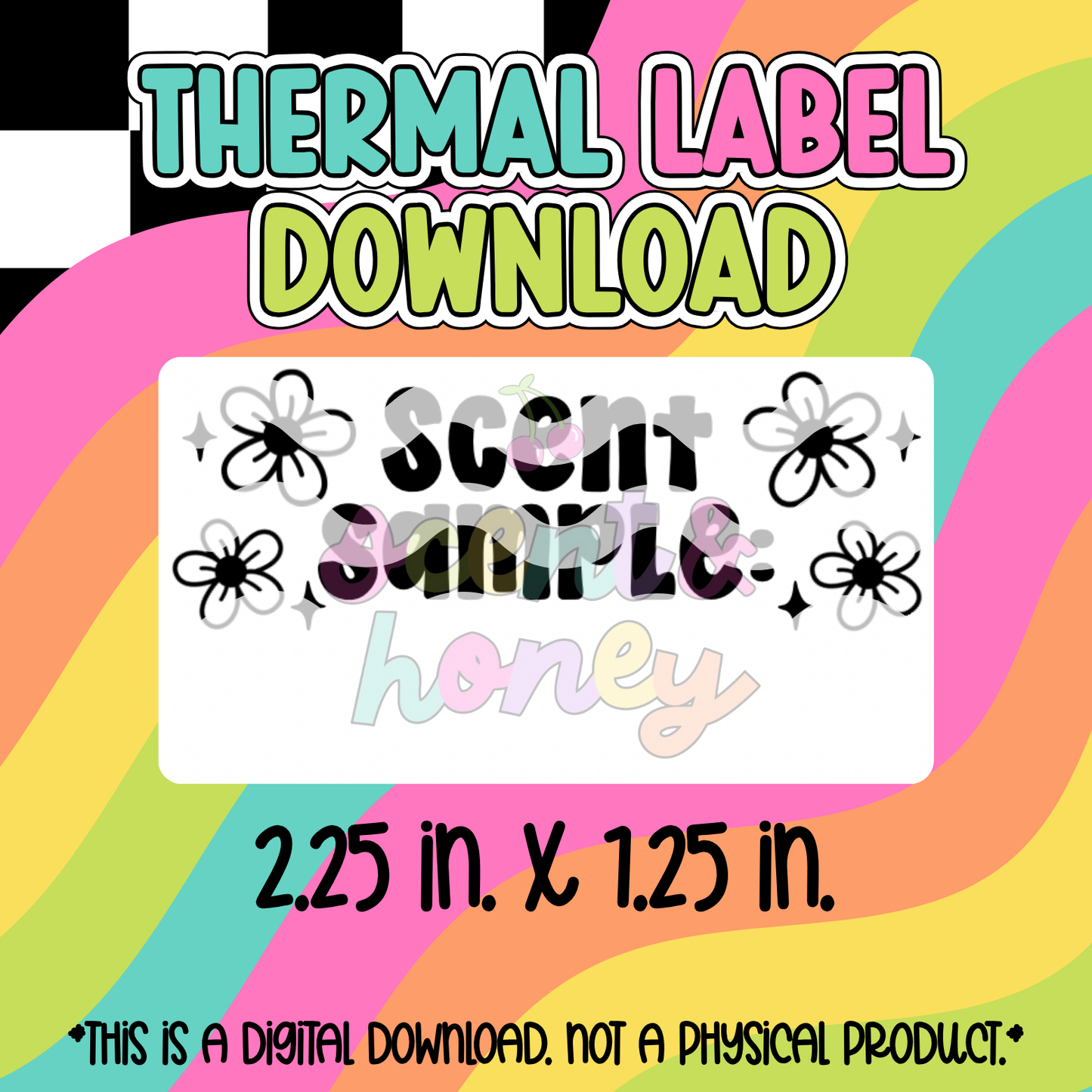 Scent Sample (flowers) Thermal Label