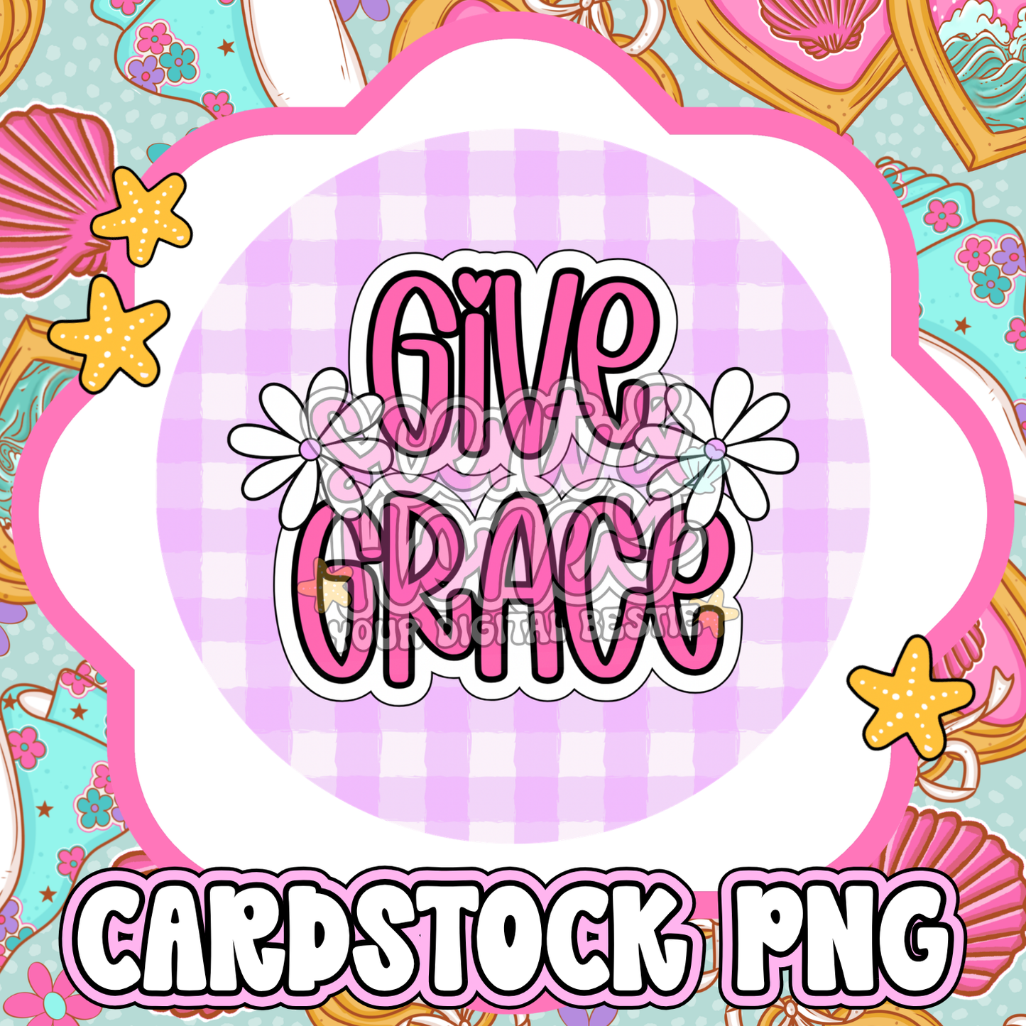 Give Grace Cardstock PNG