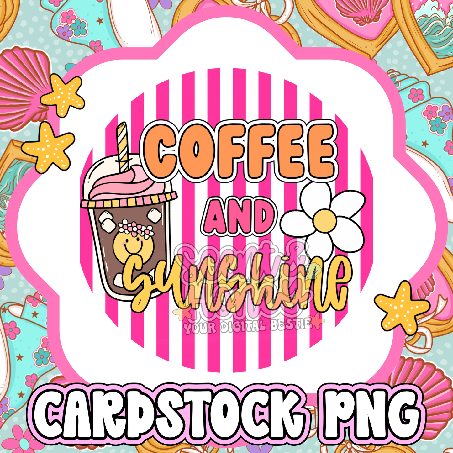 Coffee & Sunshine Cardstock PNG (circle)
