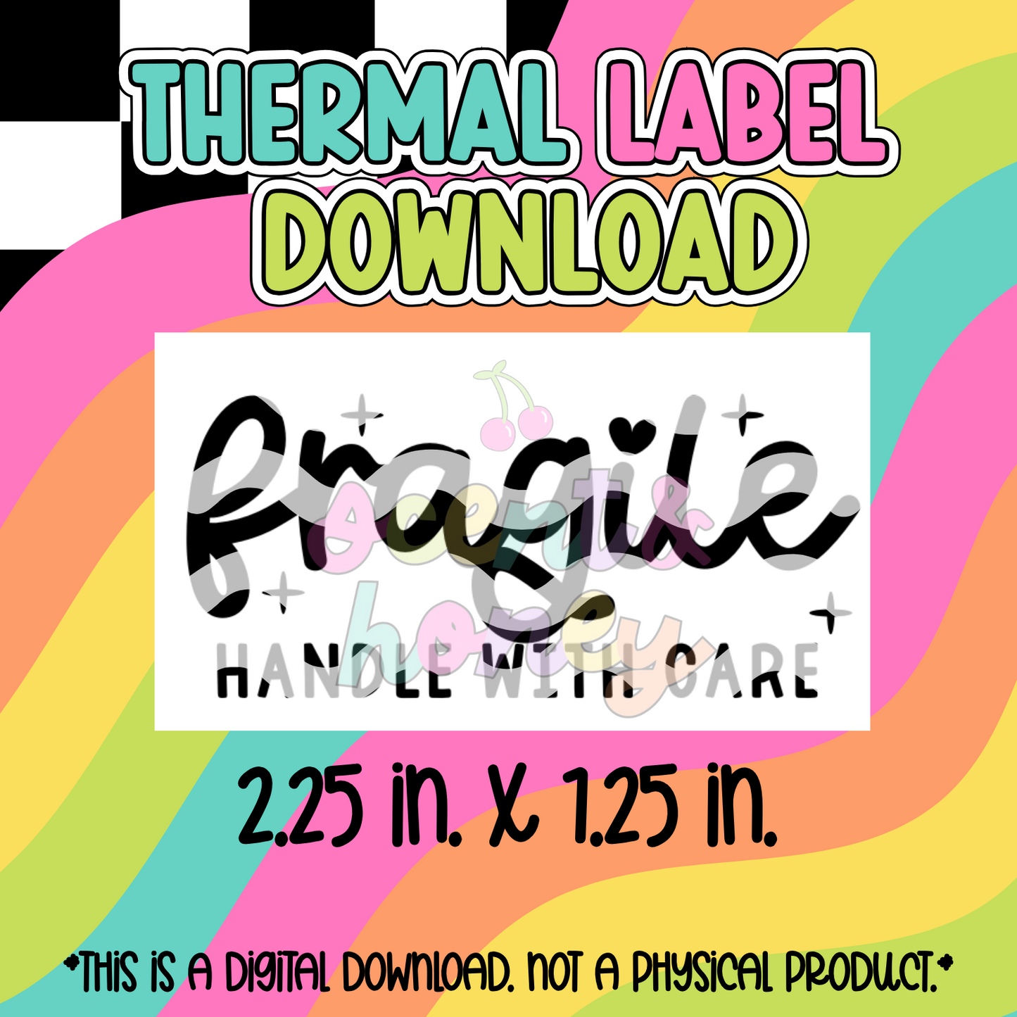 Fragile Thermal Label