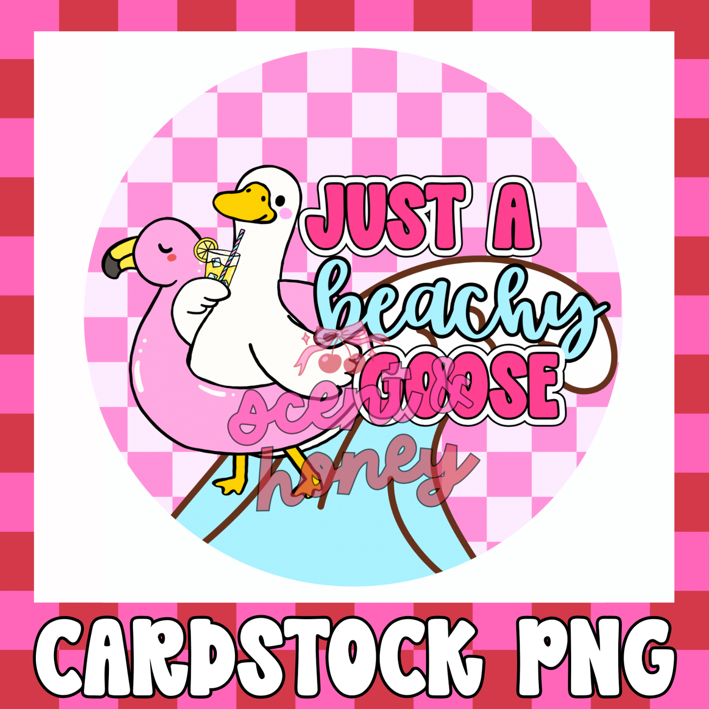 Just A Beachy Goose Cardstock PNG