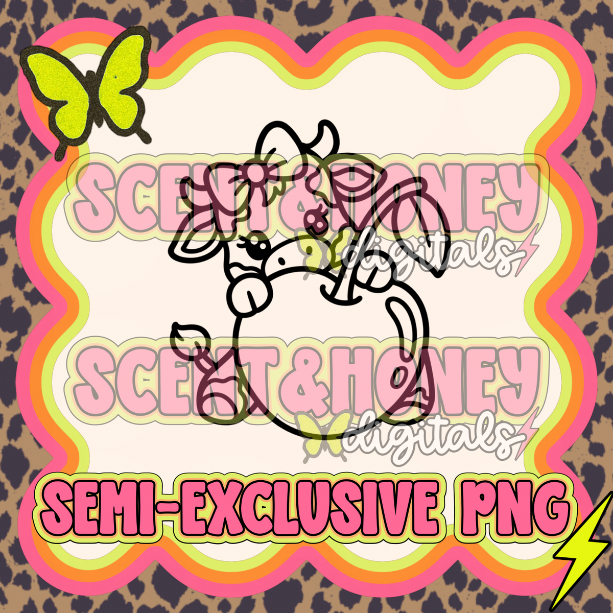 **SEMI-EXCLUSIVE** Cow with Cherry PNG