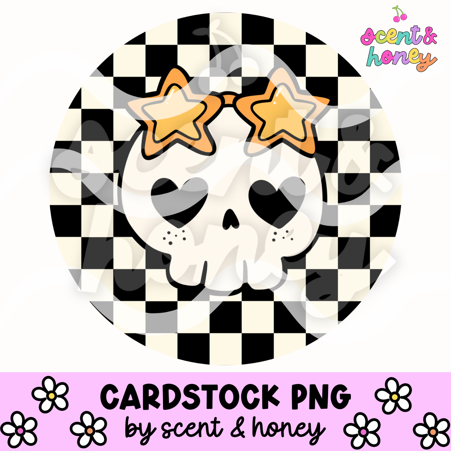 Groovy Skelly Cardstock PNG