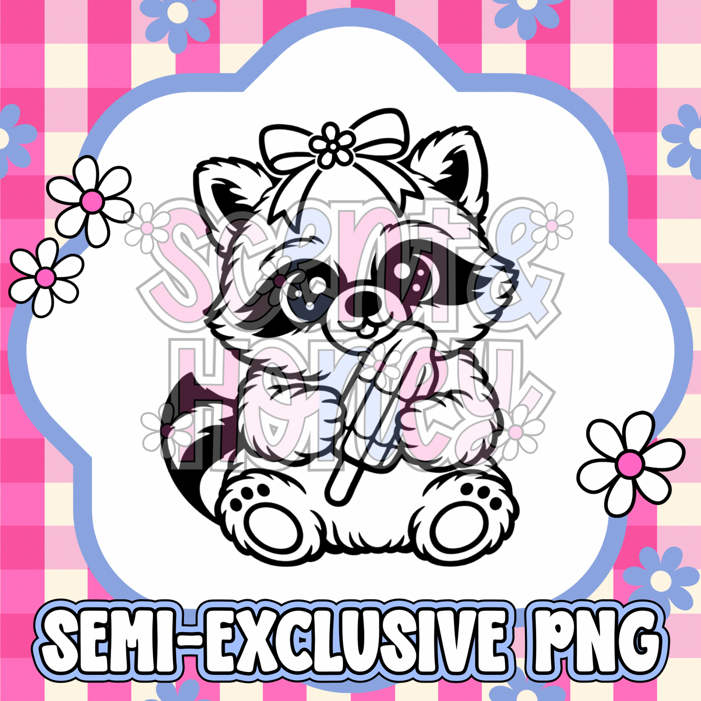 **SEMI-EXCLUSIVE** Raccoon with Bomb Pop PNG