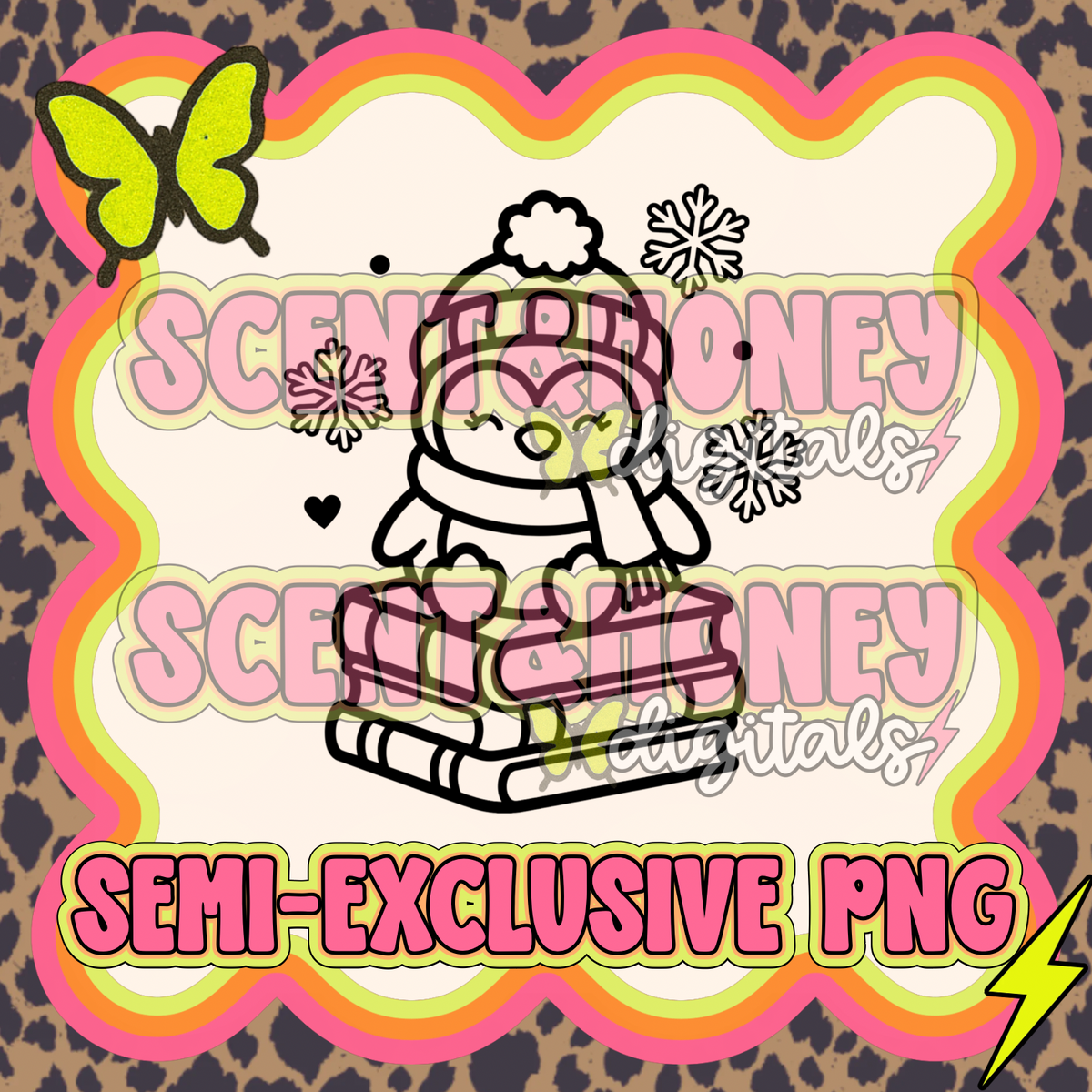 **SEMI-EXCLUSIVE** Penguin Book Stack PNG
