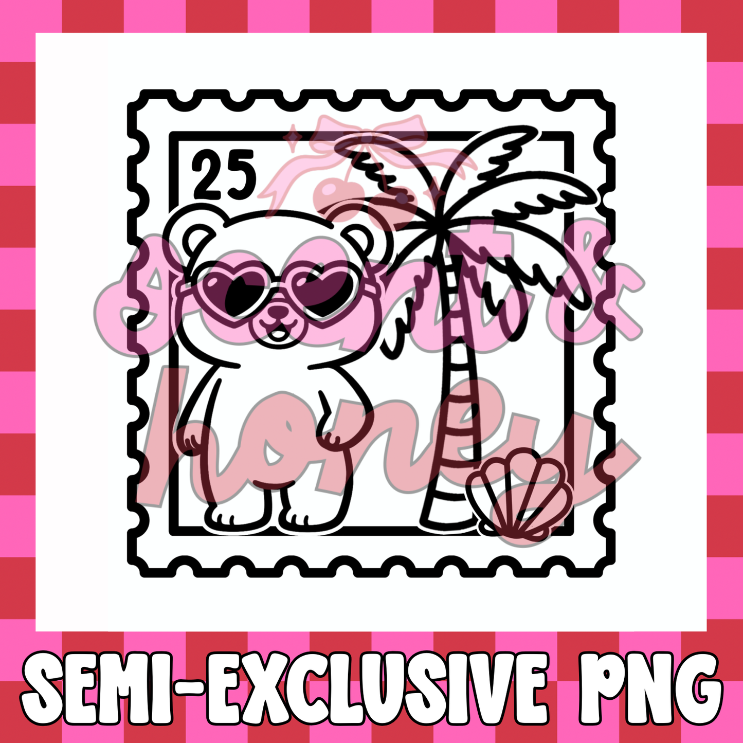 **SEMI-EXCLUSIVE** Summer Bear Stamp PNG