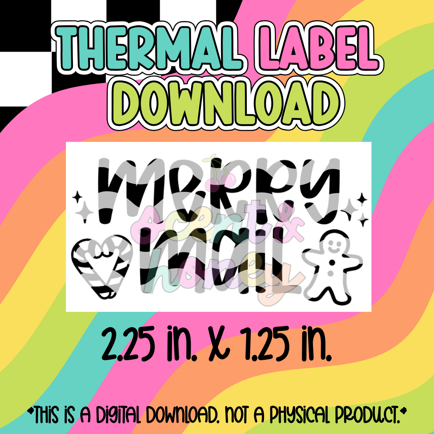 Merry Mail Thermal Label