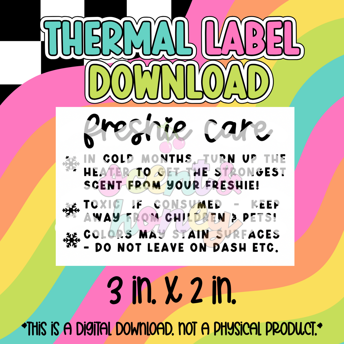Freshie Care (winter) Thermal Label