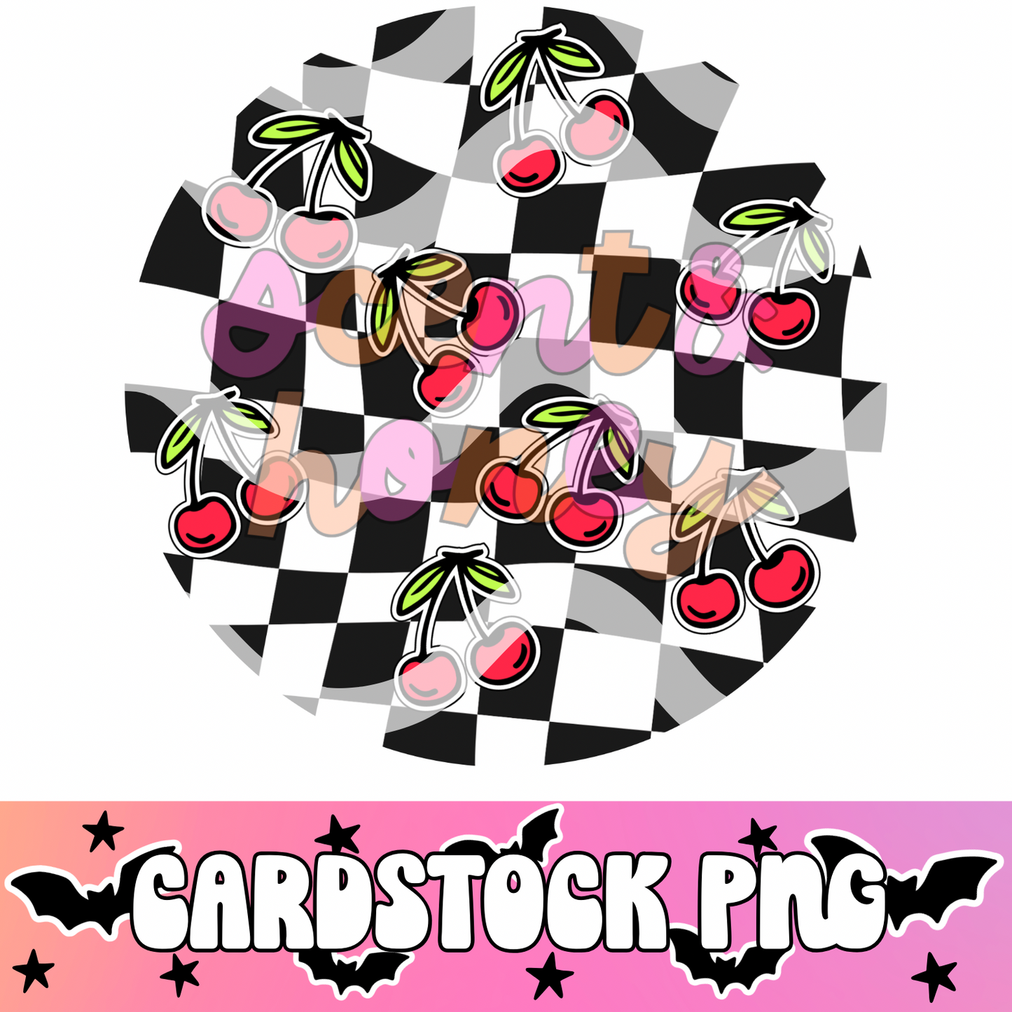 Groovy Cherries Cardstock PNG