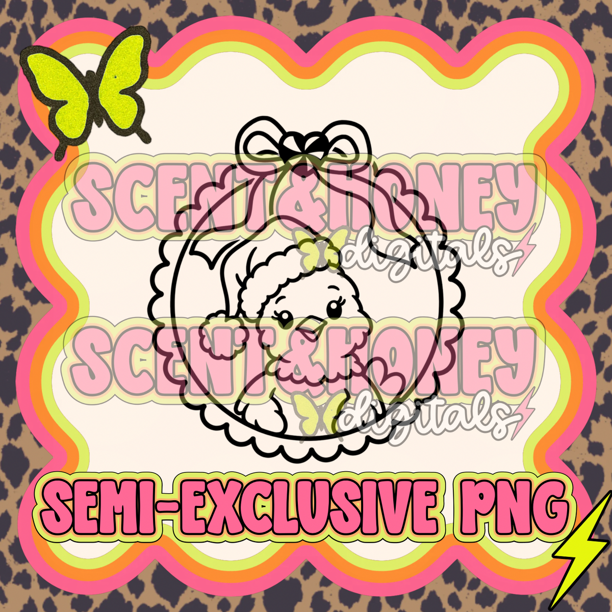 **SEMI-EXCLUSIVE** Christmas Chicken Frame PNG
