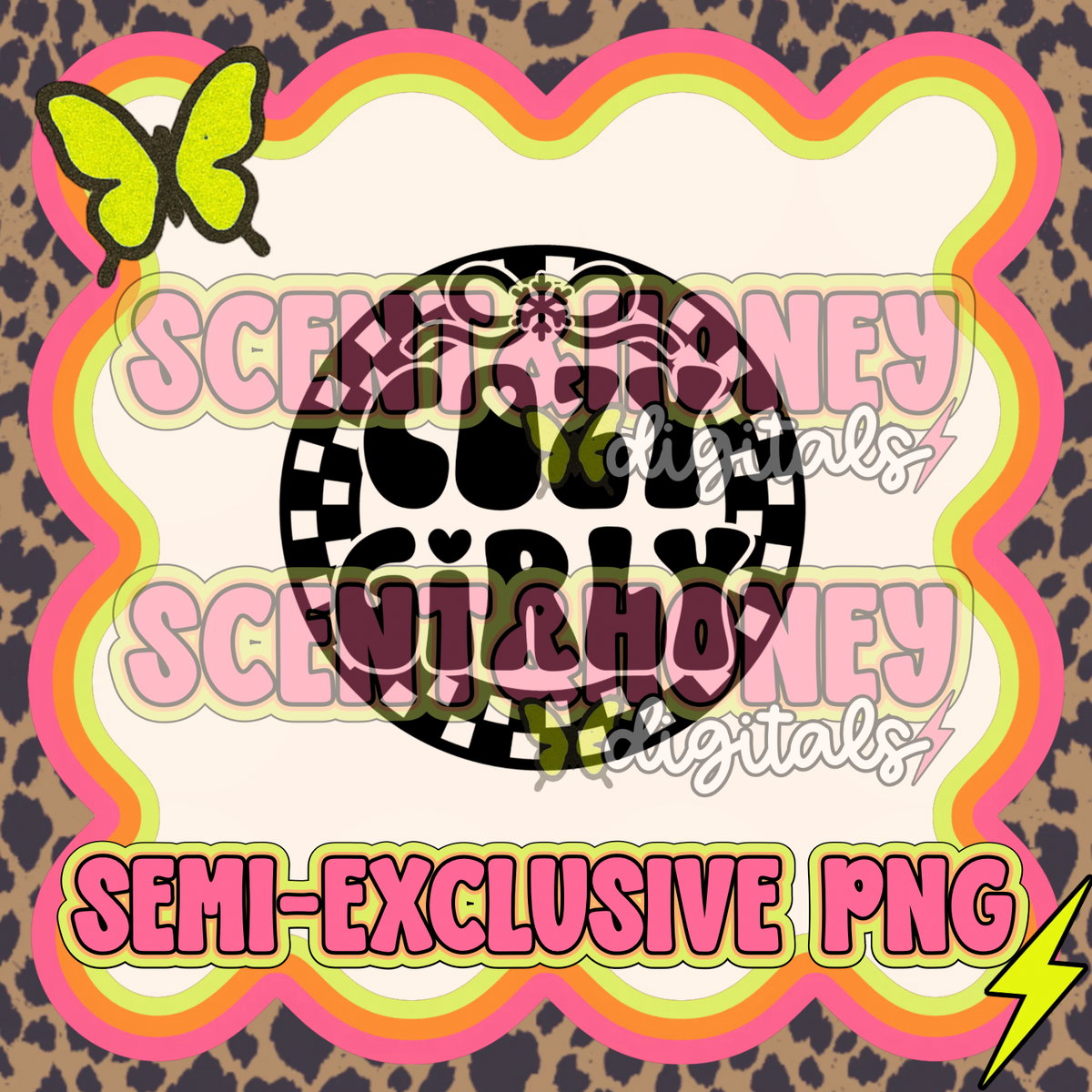 **SEMI-EXCLUSIVE** Cozy Girly Checkered Round PNG