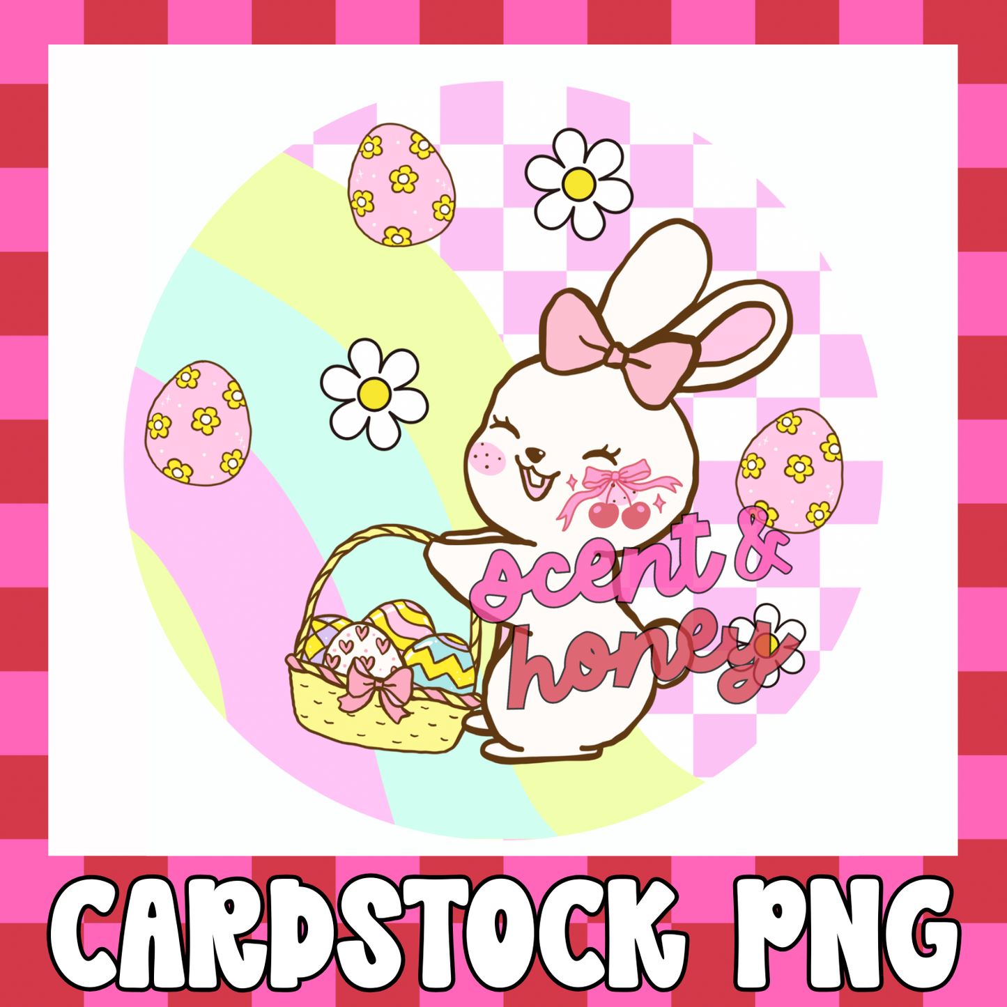 Pastel Bunny Cardstock PNG
