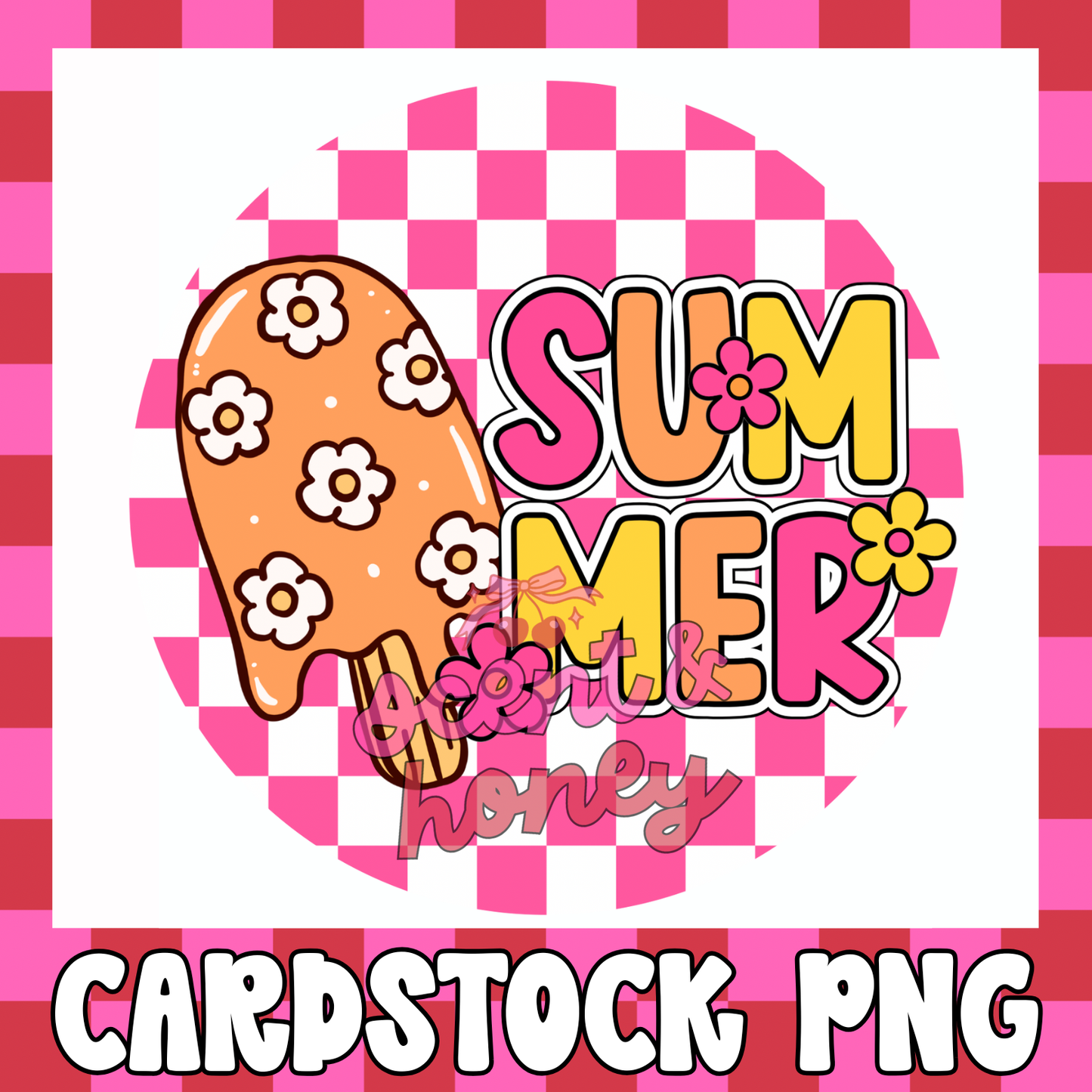 Summer (popsicle) Cardstock PNG