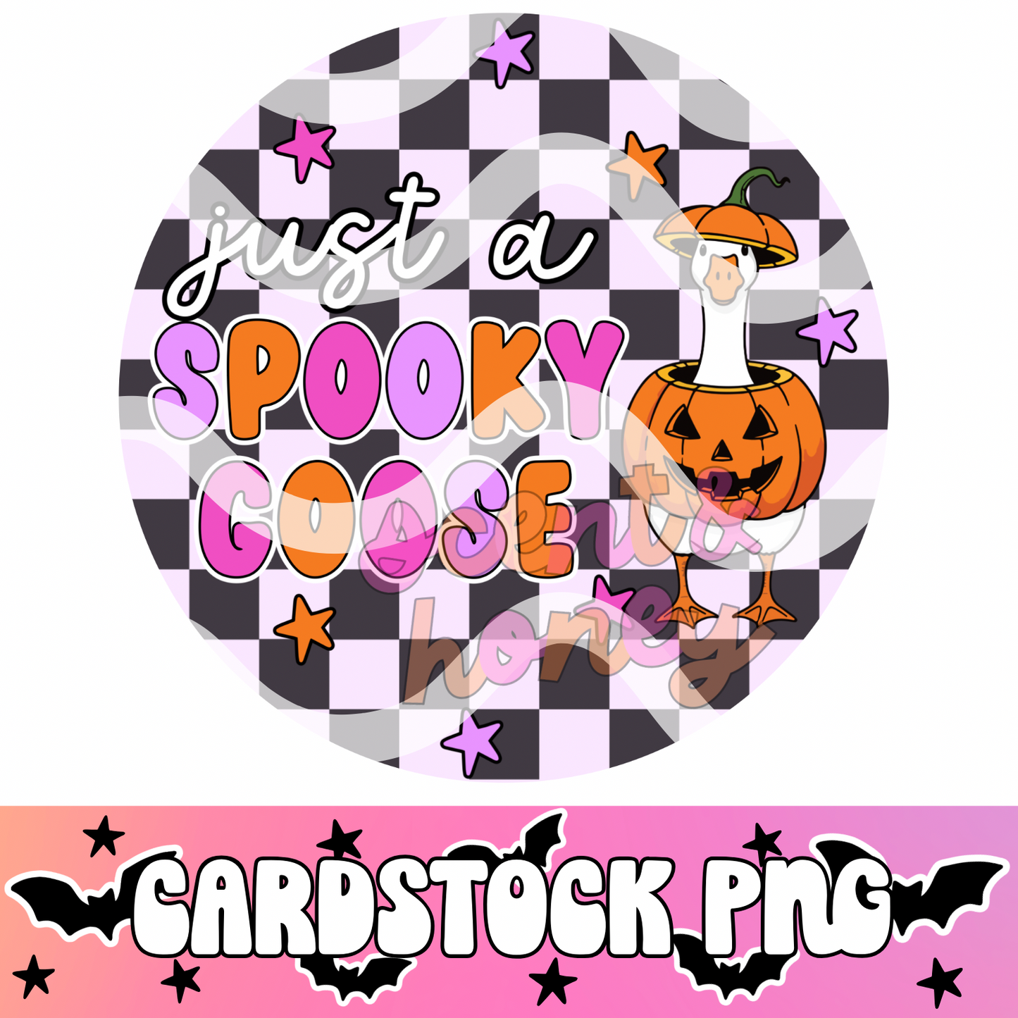 Spooky Goose Cardstock PNG