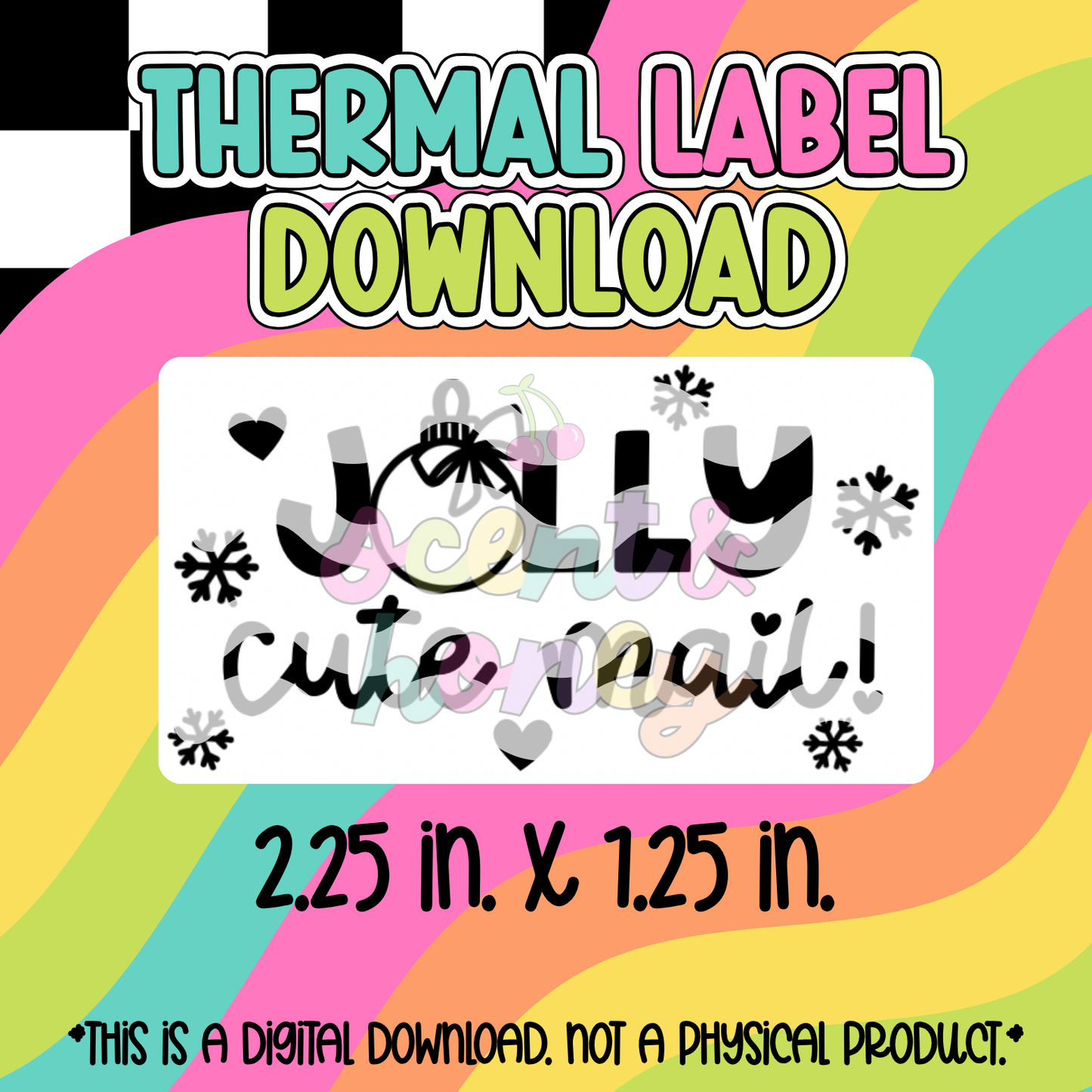 Jolly Cute Mail Thermal Label