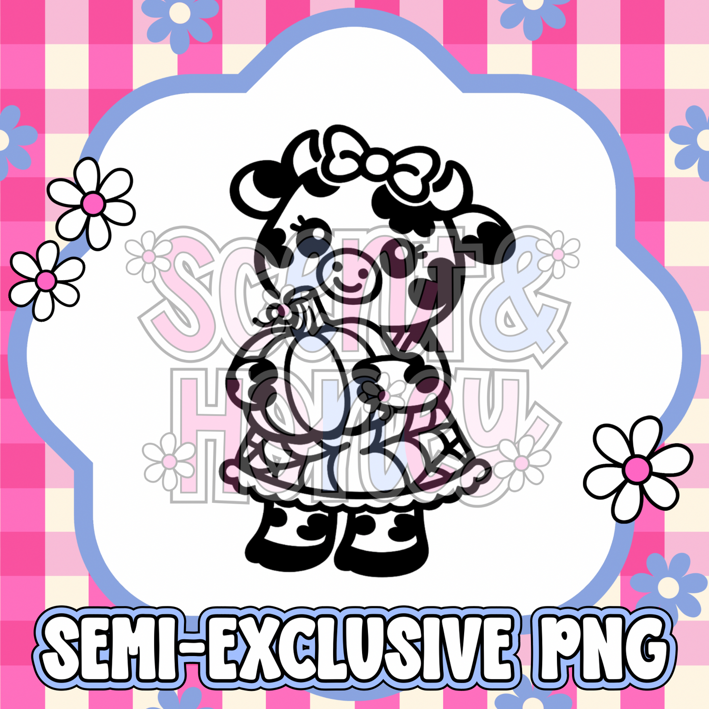 **SEMI-EXCLUSIVE** Halloween Cow with Pumpkin