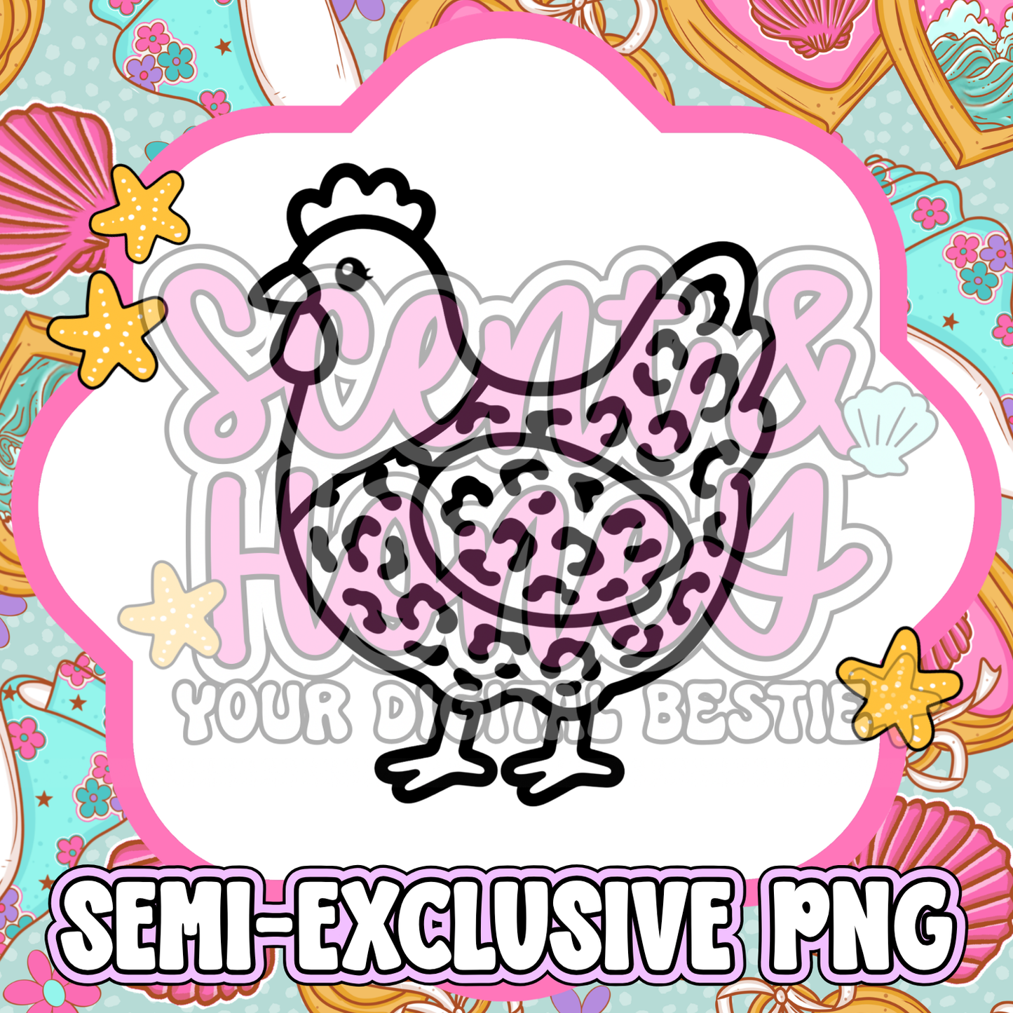 **SEMI-EXCLUSIVE** Cheetah Print Chicken PNG