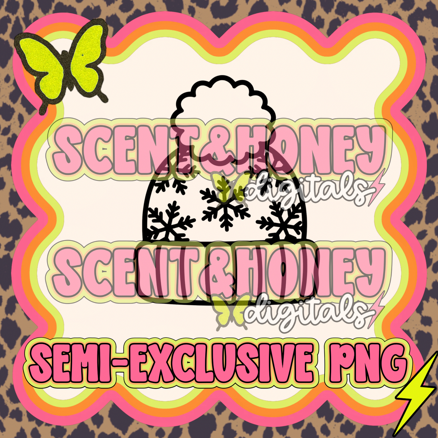 **SEMI-EXCLUSIVE** Snowflake Beanie PNG