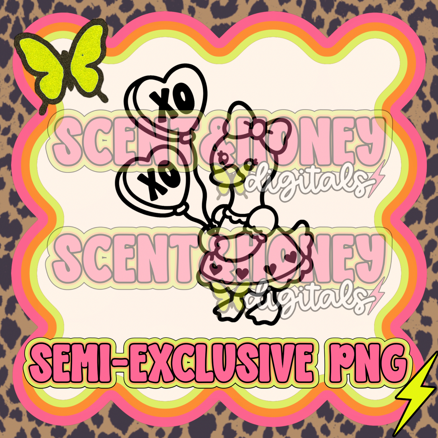 **SEMI-EXCLUSIVE** Goose with XO Balloons PNG