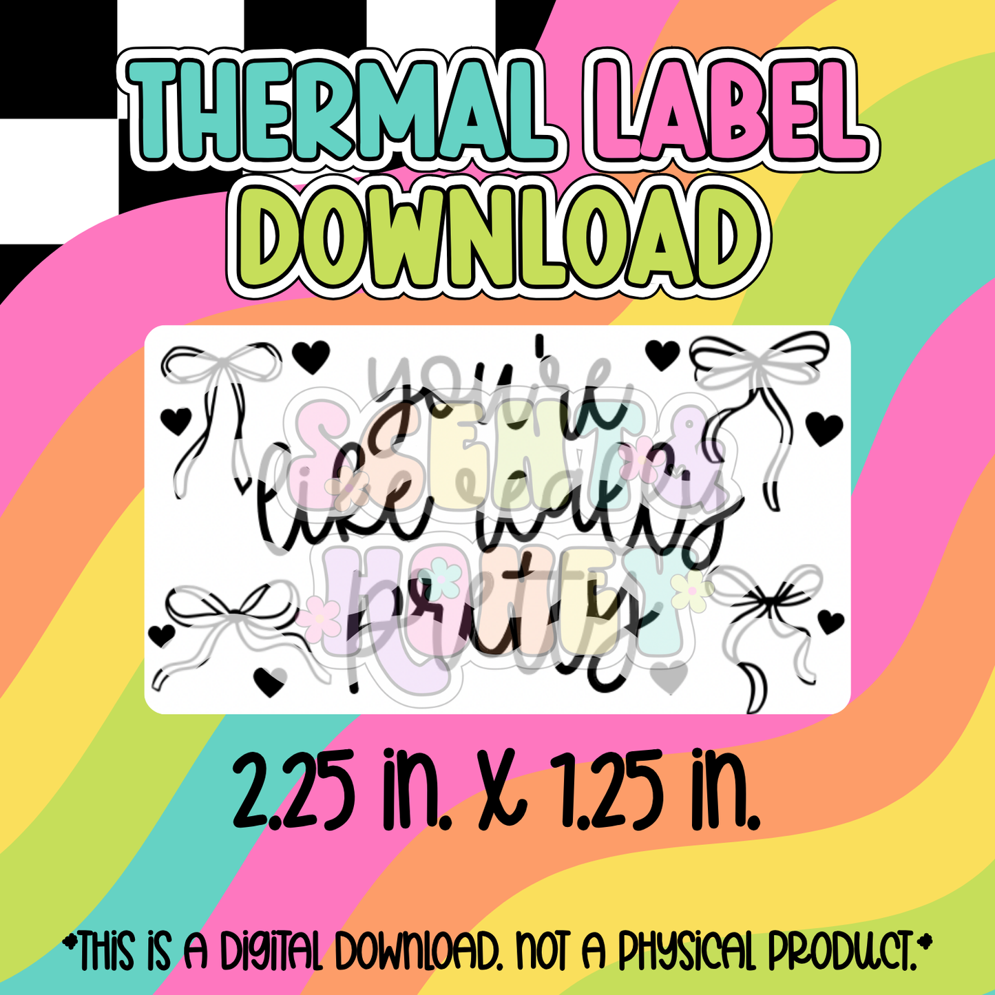 Really Pretty Thermal Label