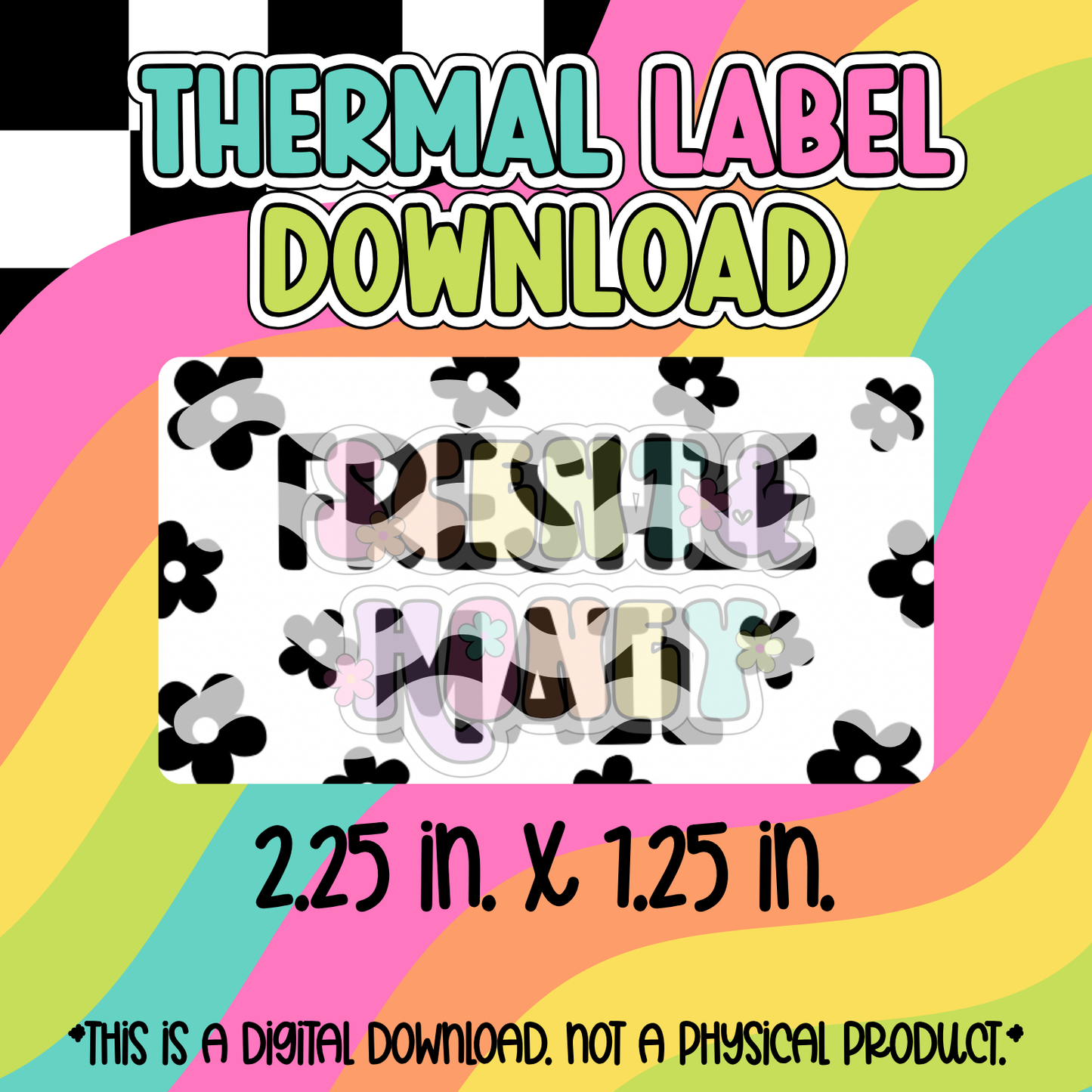 Freshie Mail (flowers) Thermal Label