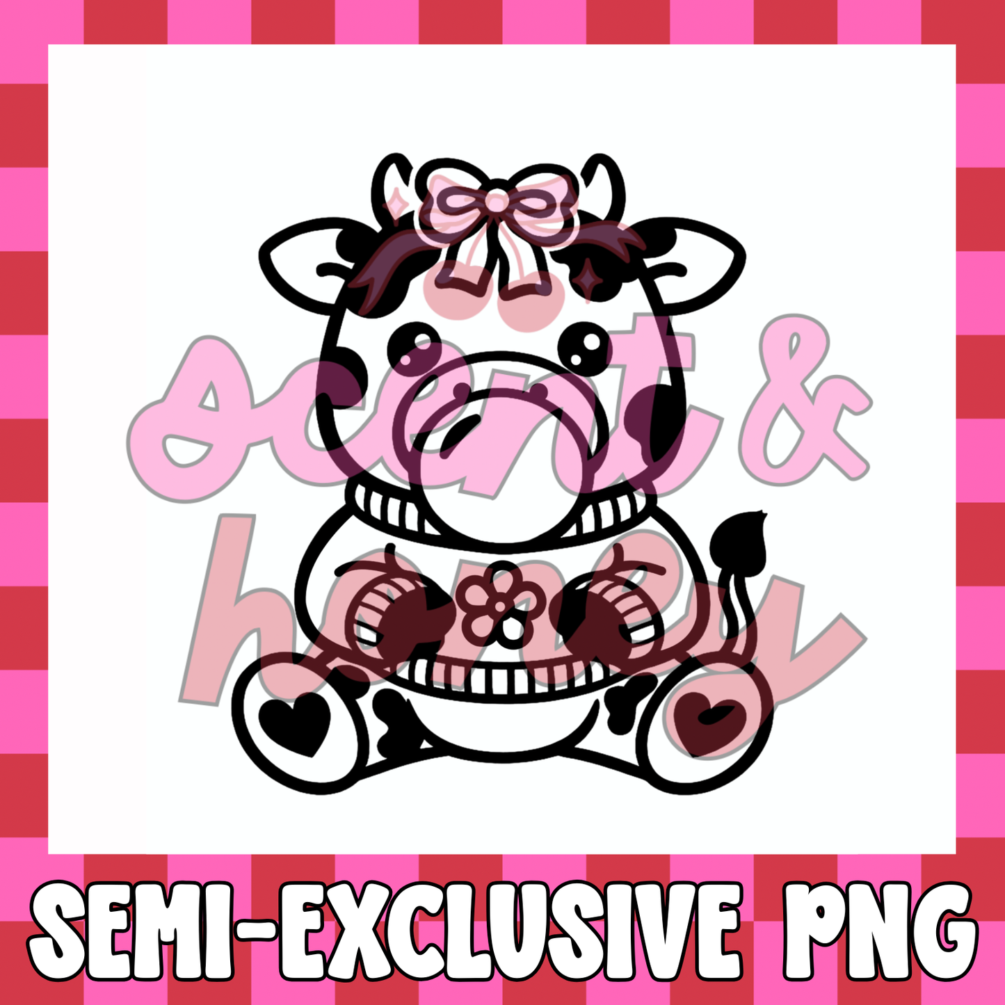 **SEMI-EXCLUSIVE** Bubblegum Cow PNG