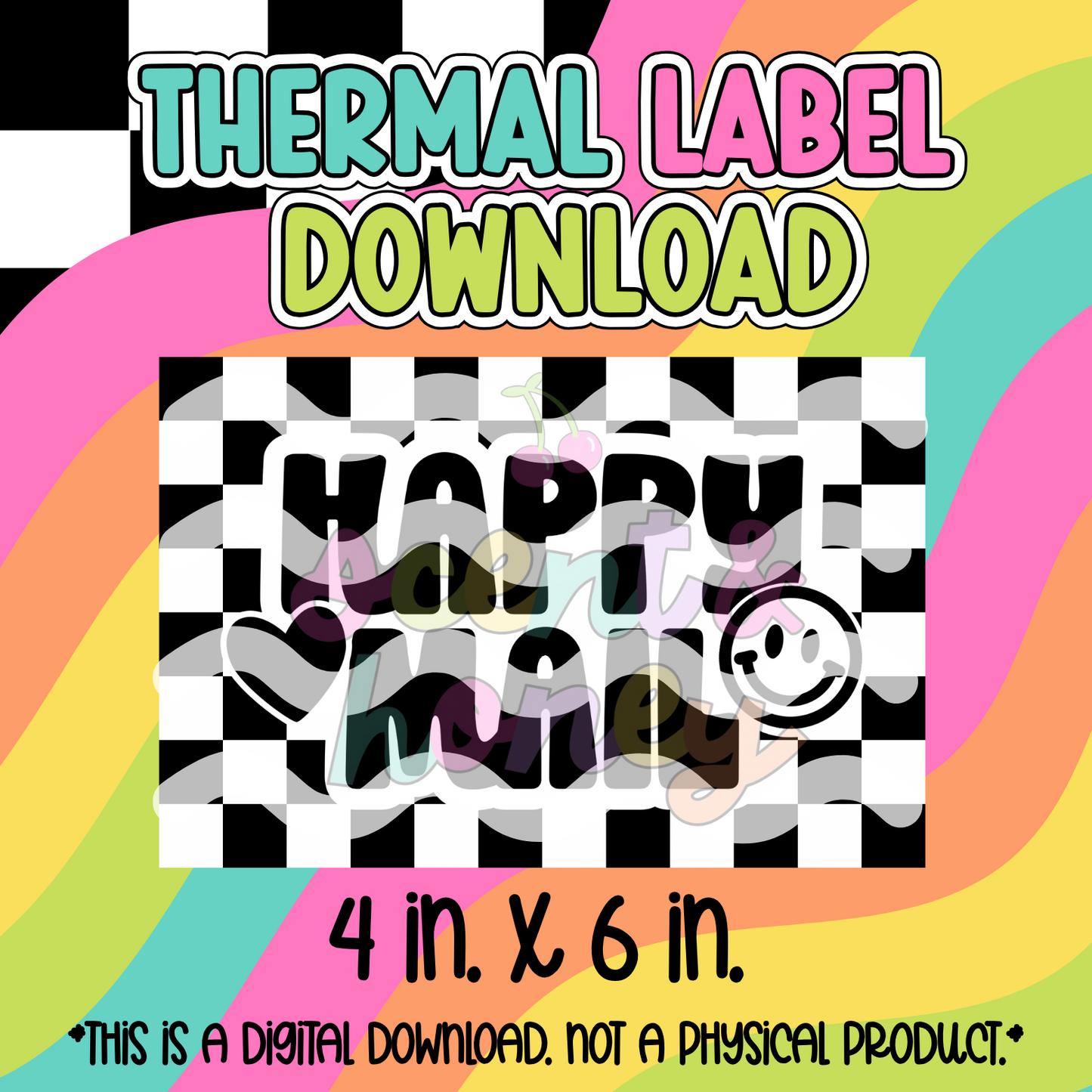 Happy Mail Thermal Label (4x6 in.)