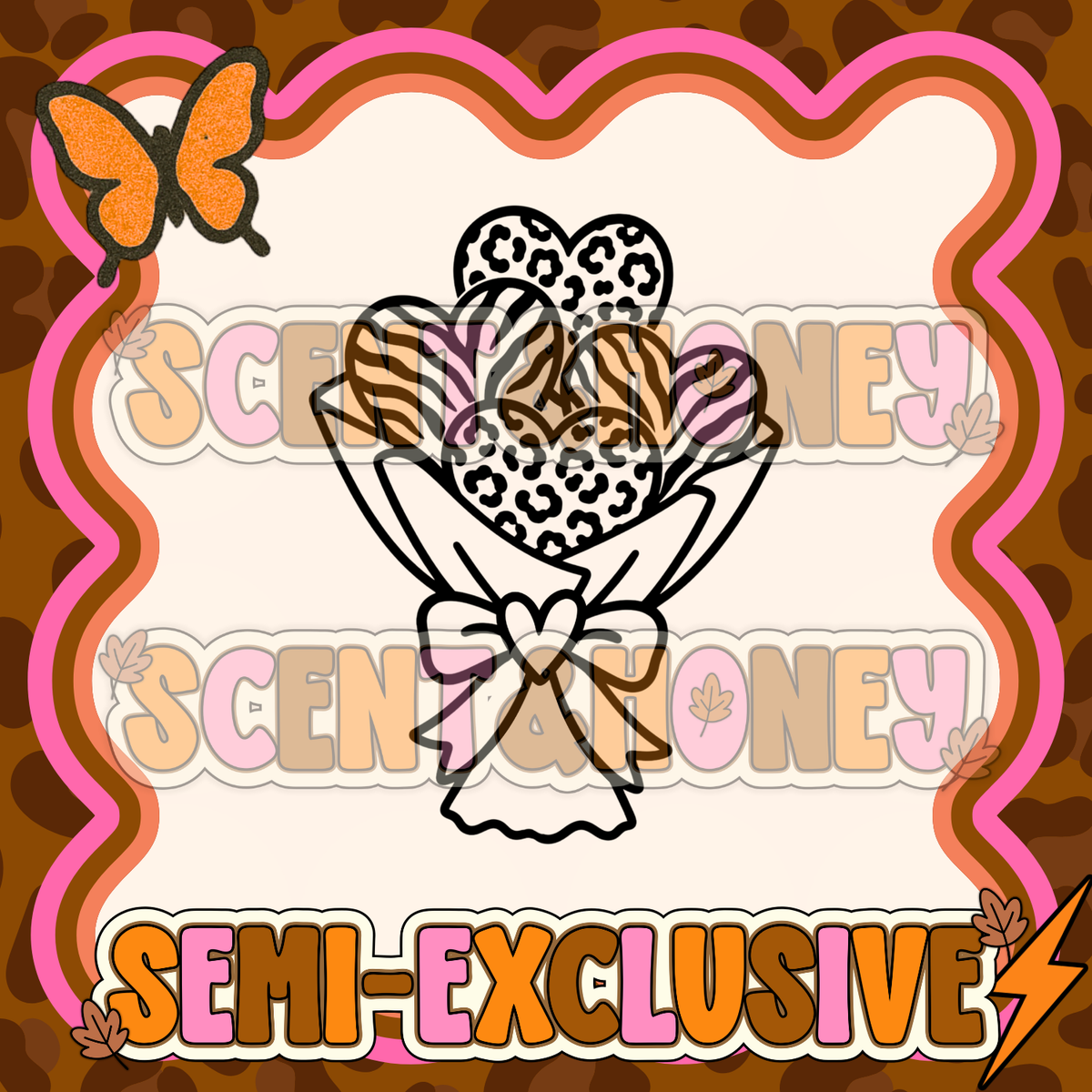 **SEMI-EXCLUSIVE** Zebra & Cheetah Heart Bouquet