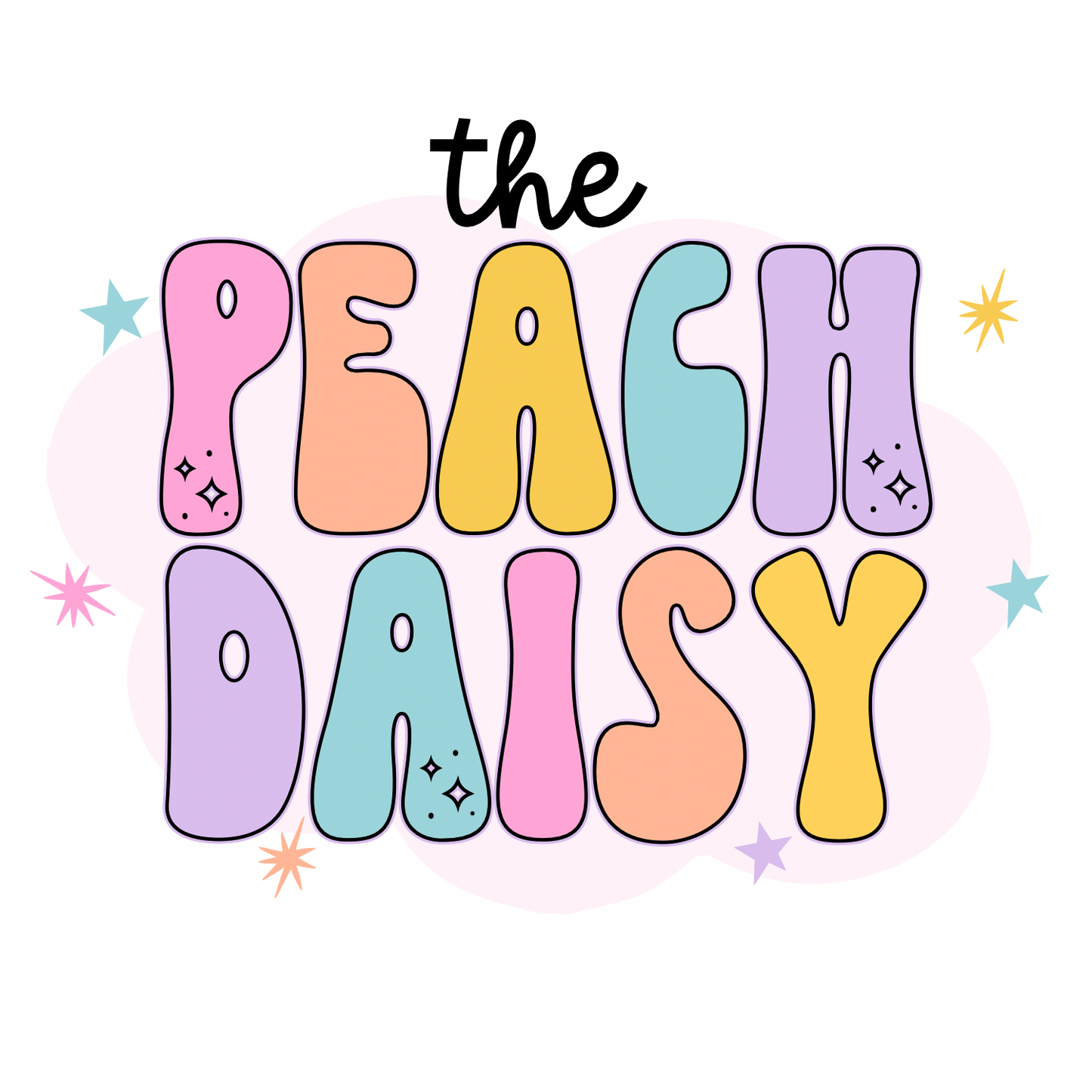 Pre-Made Logo + Watermark (Peach Daisy Version)