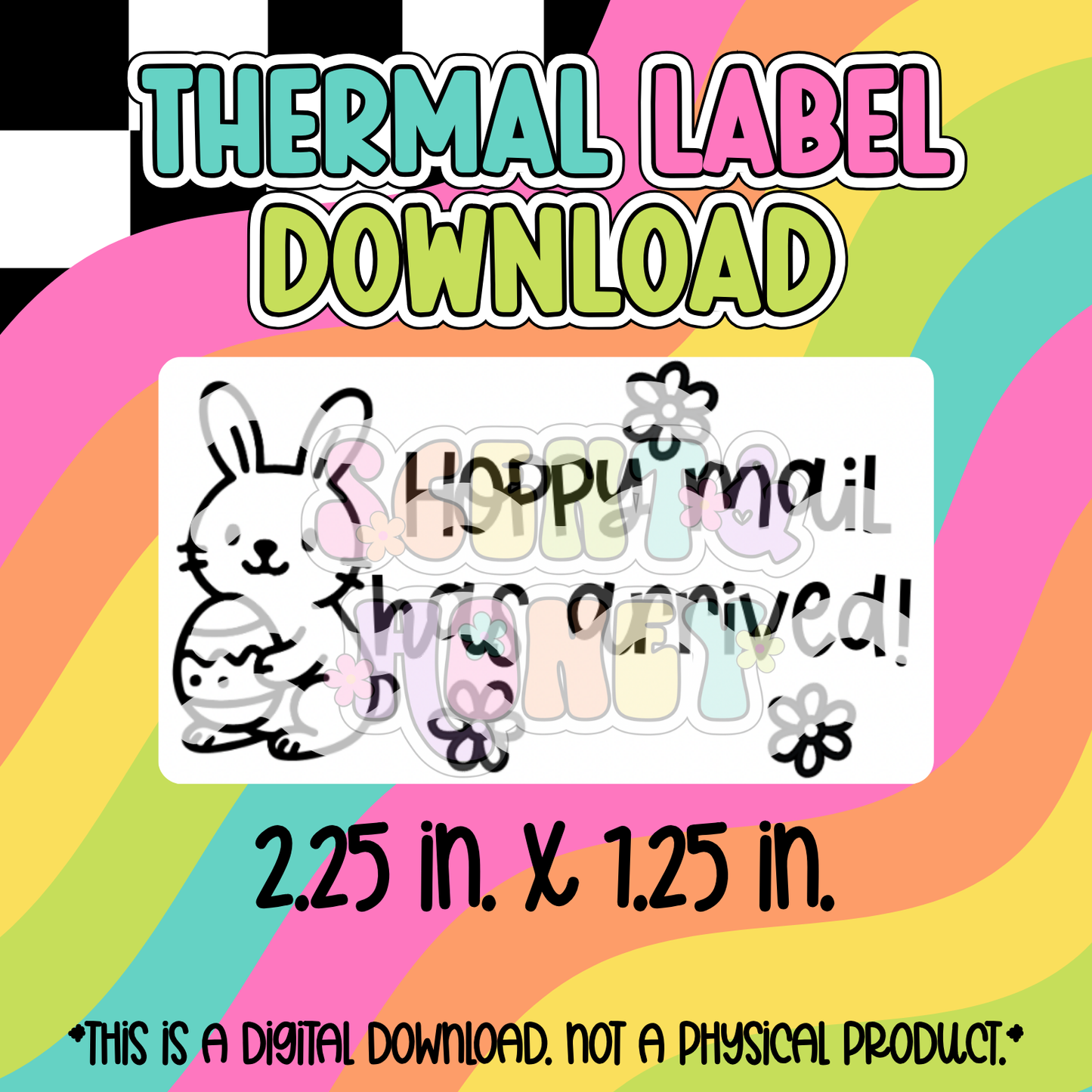 Hoppy Easter Thermal Label