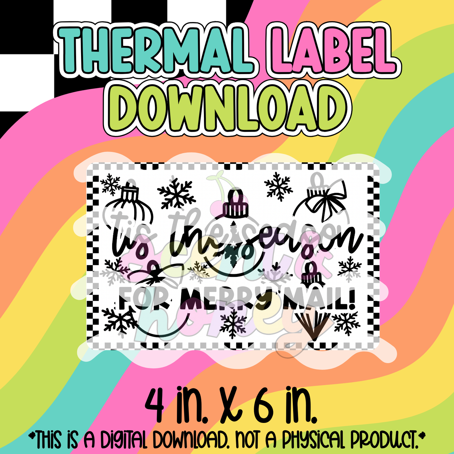 Tis The Season (4x6) Thermal Label
