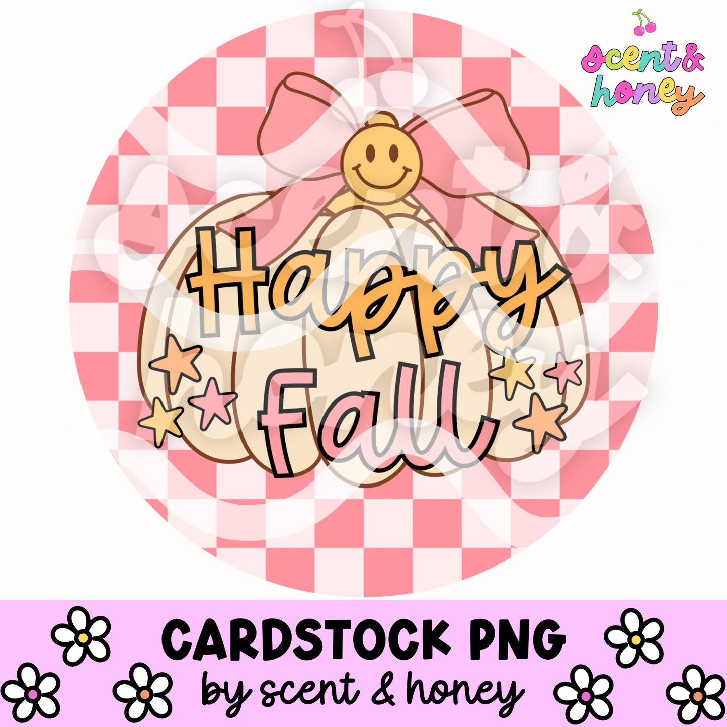 Happy Fall Cardstock PNG