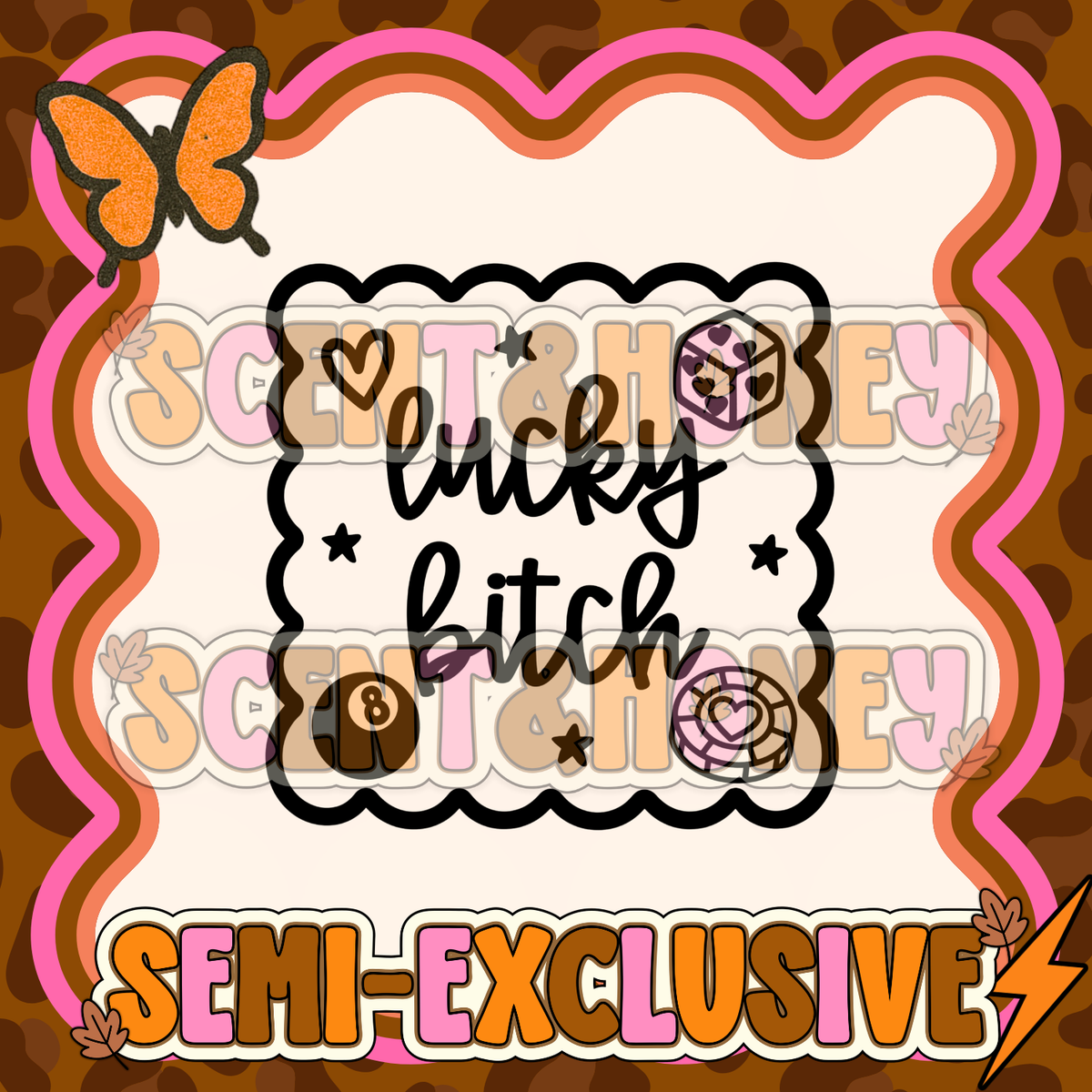 **SEMI-EXCLUSIVE** Lucky Bitch (8 Ball/Dice) PNG