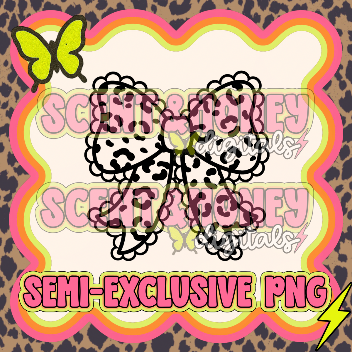 **SEMI-EXCLUSIVE** Cheetah Bow PNG