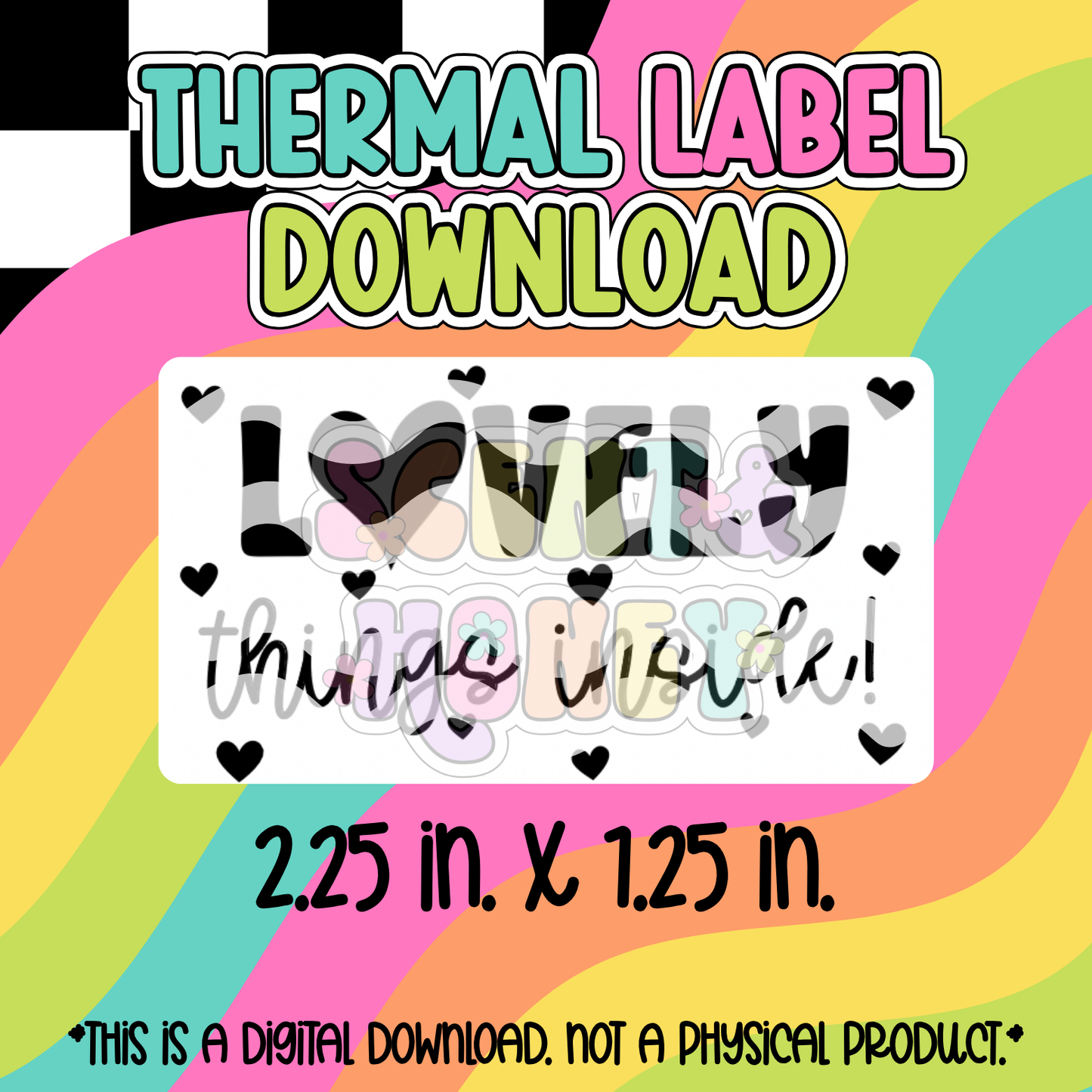 Lovely Things Inside Thermal Label